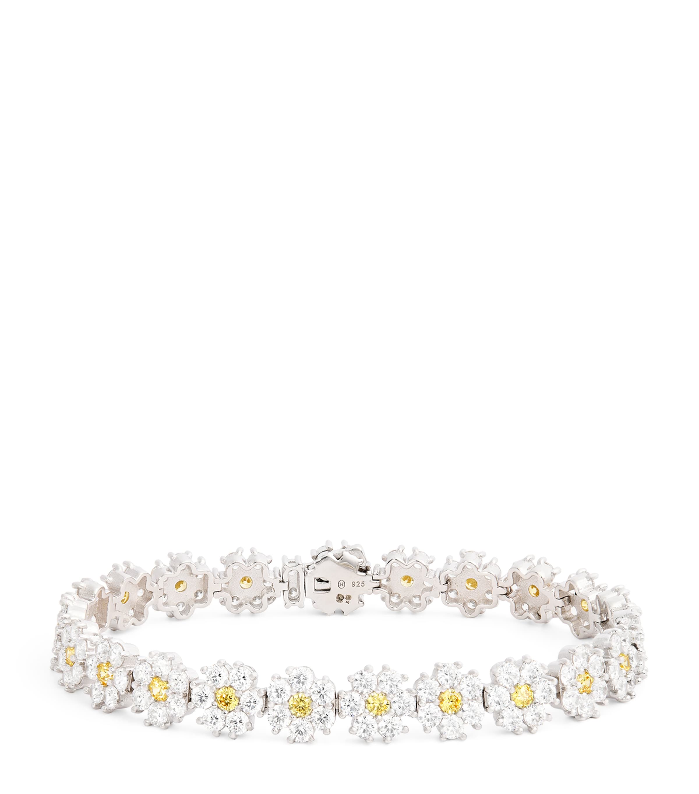 Hatton Labs Sterling Silver Daisy Tennis Bracelet | Harrods US