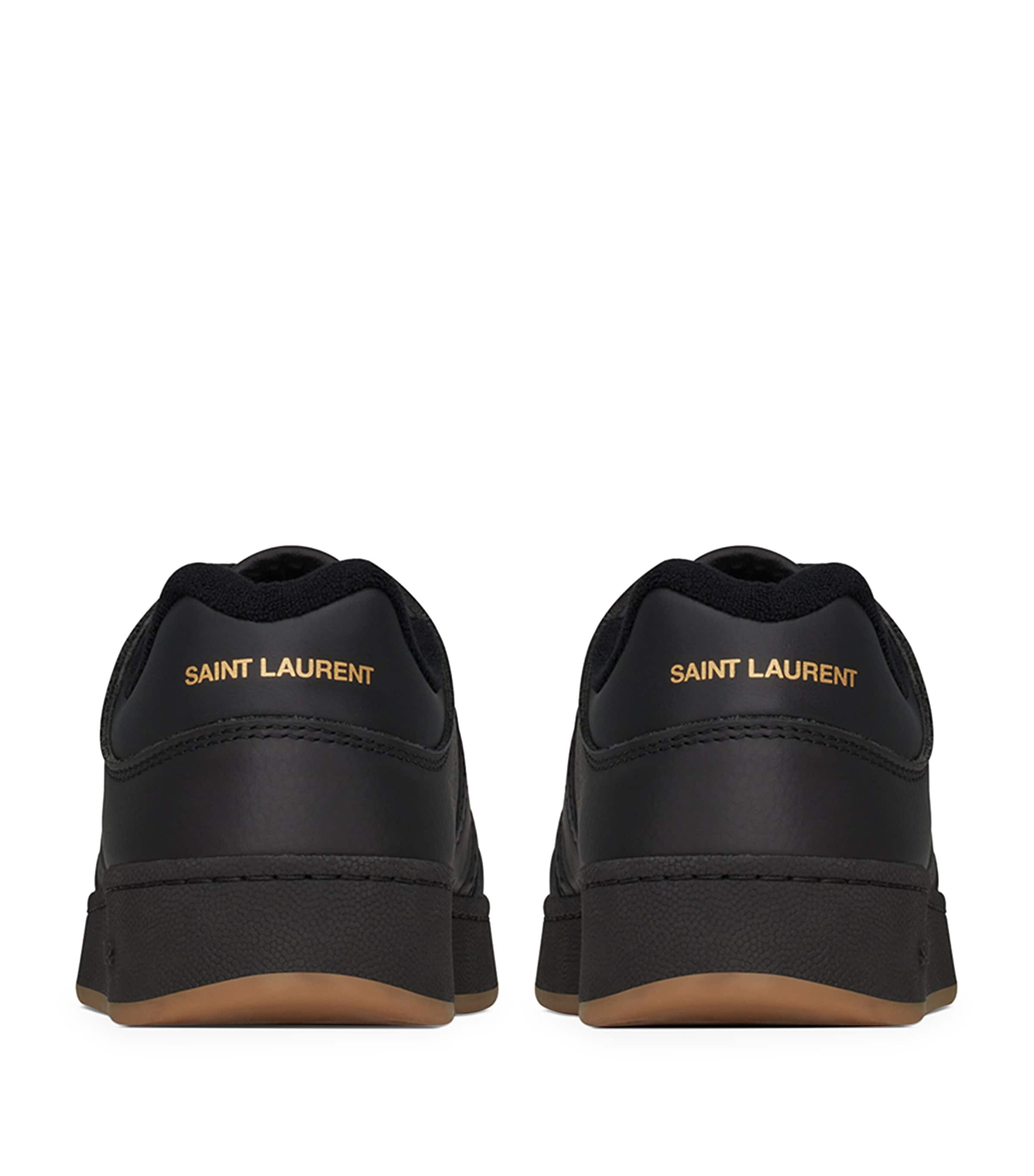 ★Saint Laurent SL/61 LEATHER ロゴ ラウンドトゥ スニーカー Saint Laurent Men's SL/61 Low-Top Leather Sneakers | Neiman