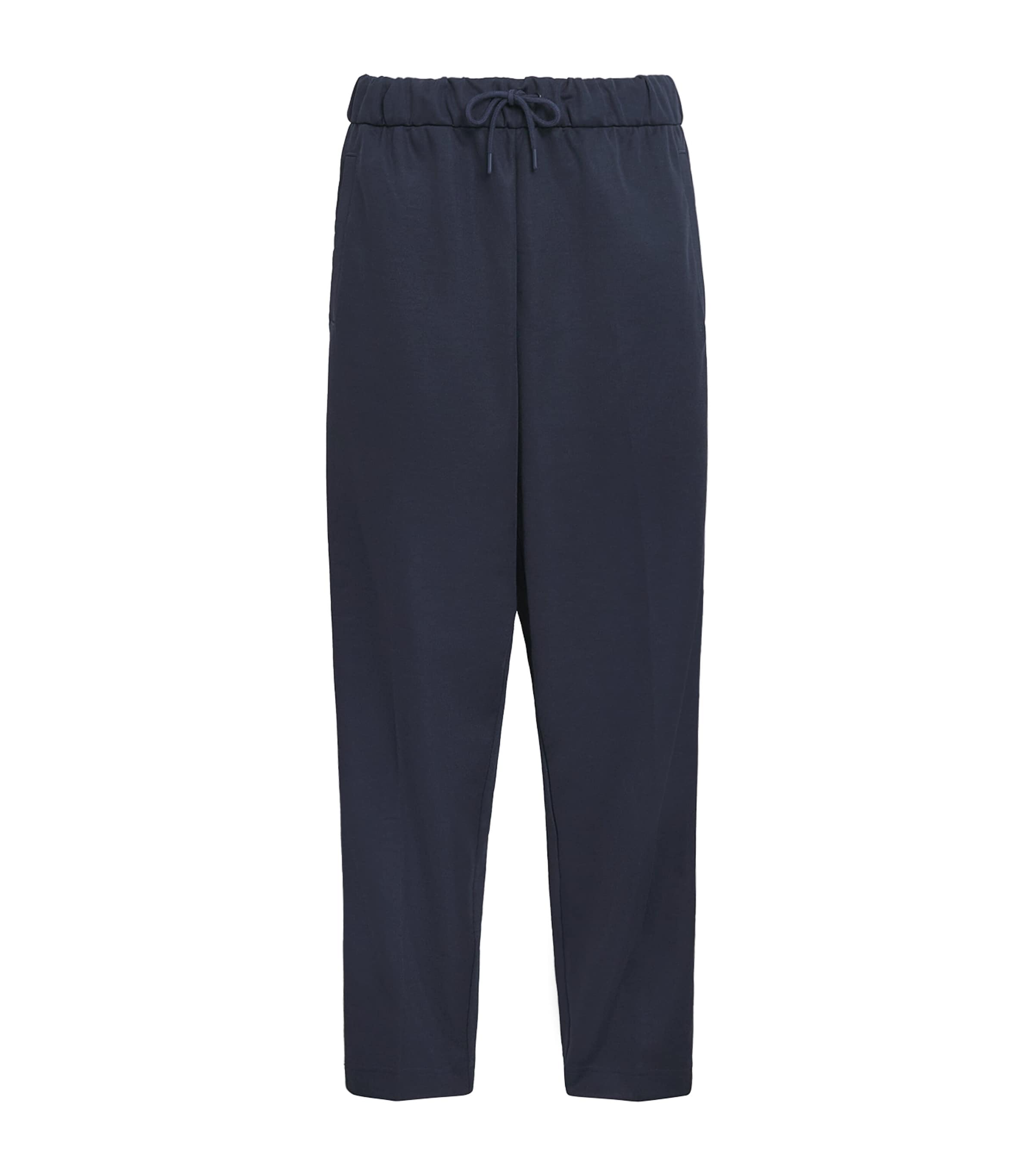 Fred Perry Mens Two-Tone Mesh Tape Sweatpants Dark Airforce Image 1