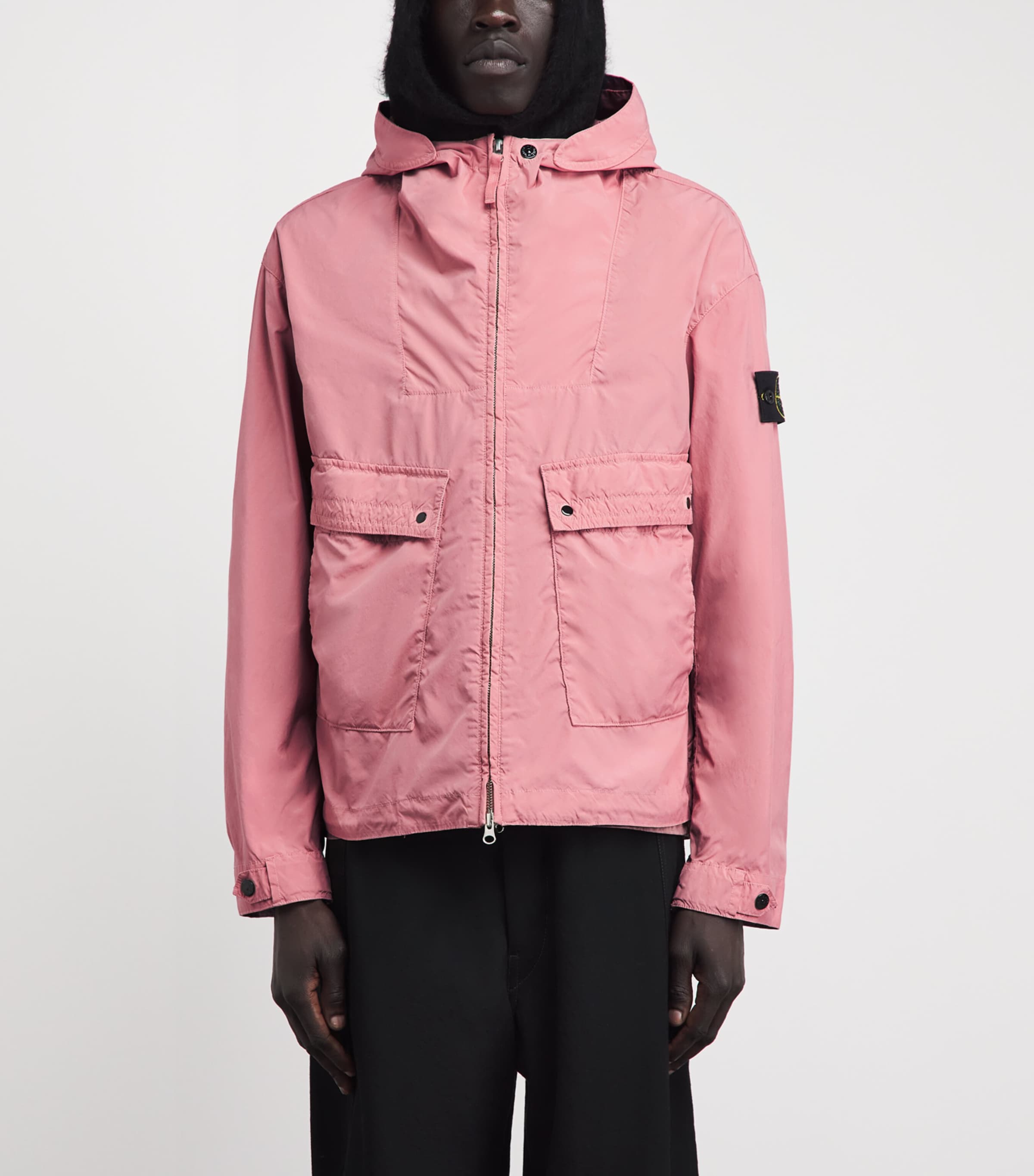 Stone Island Mens Water-Resistant Canvas Oleander Jacket Image 4