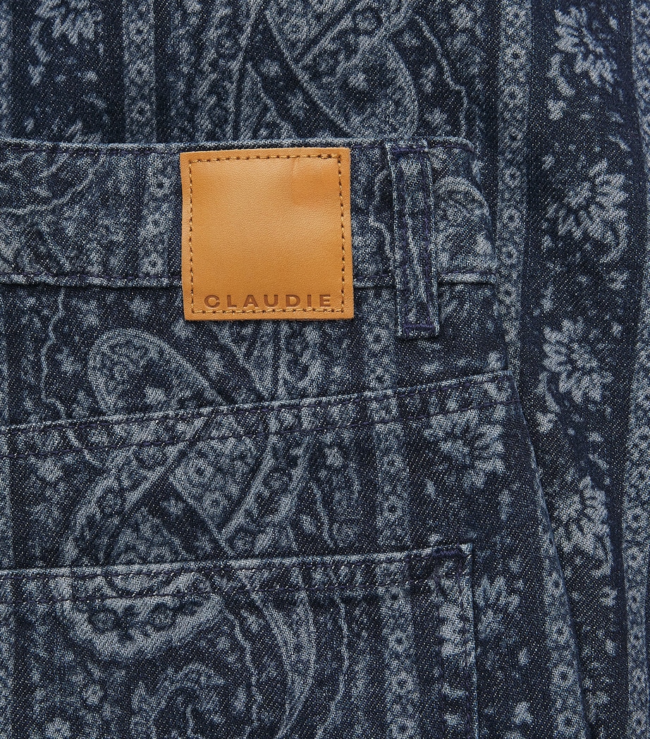 Claudie Pierlot Womens Paisley Straight Jeans Navy Print Image 6