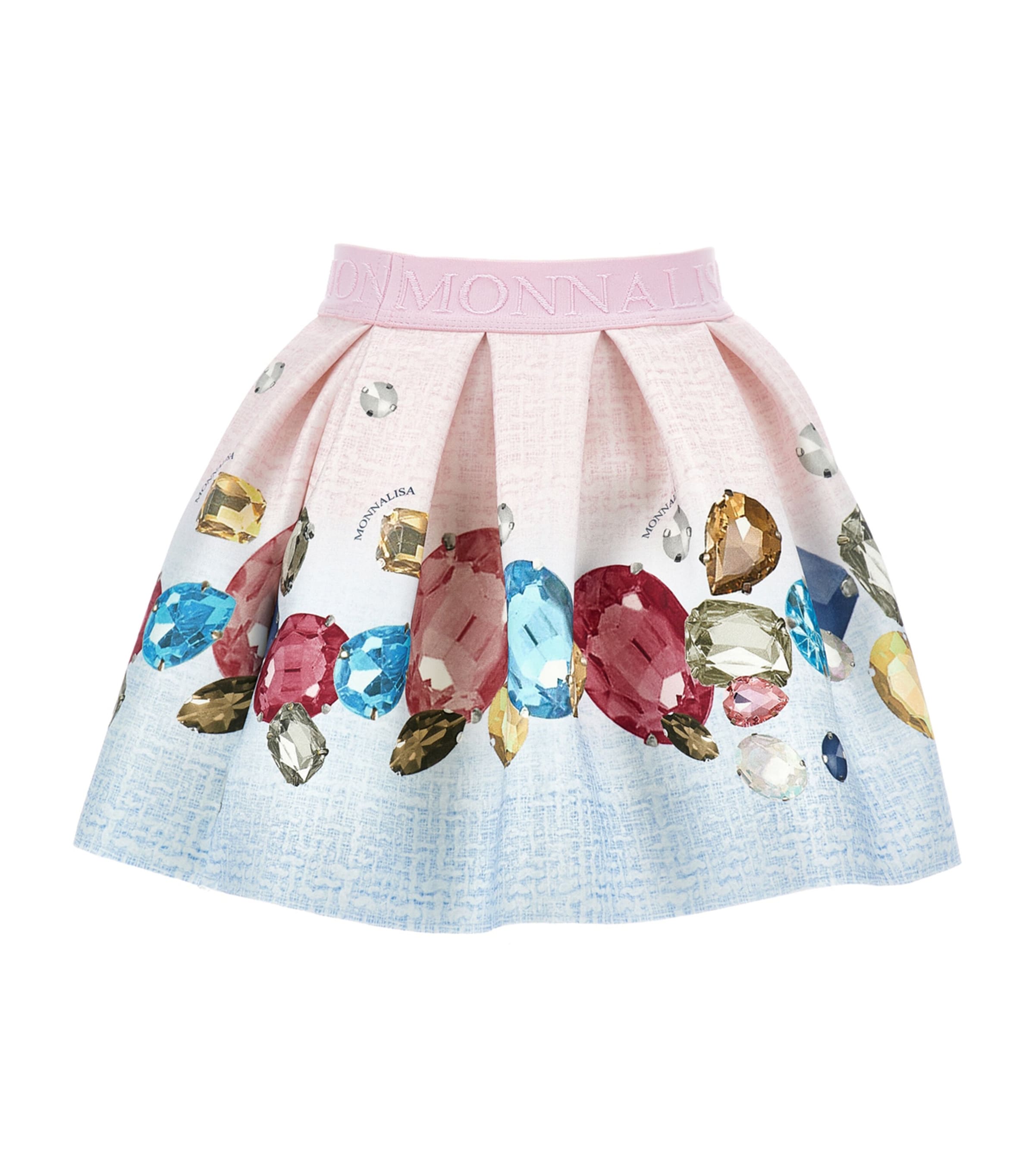 Monnalisa Neopren-juwelenrock In Pink