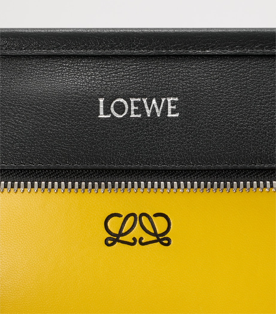 LOEWE x Cosima Von Bonin Large Leather Amazona 180 Lazy Dog Top-Handle Bag Black/yellow Image 11