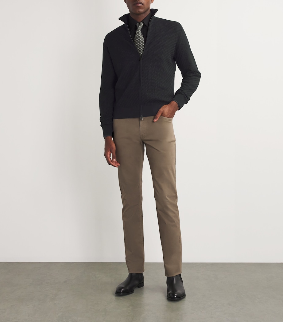 Cotton-Silk-Cashmere Zipped Sweater 1000 Image 2