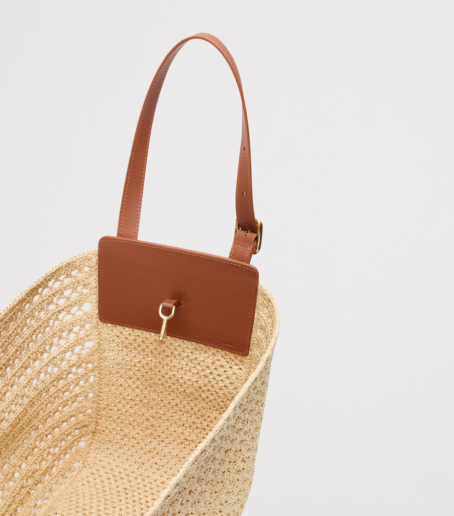 LOEWE x Paula's Ibiza Raffia Hammock Cabas Tote Bag Natural/tan Image 5