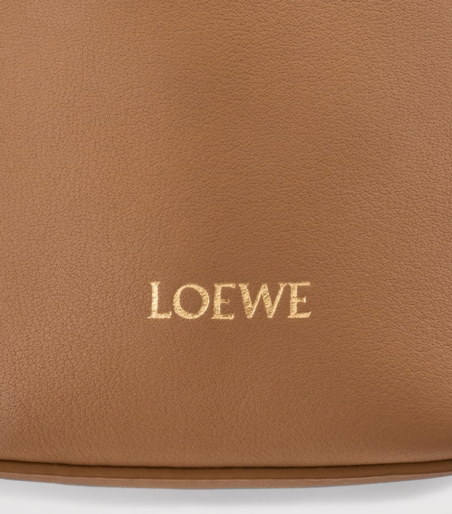 LOEWE Leather Scarf Backpack Mocha Image 9