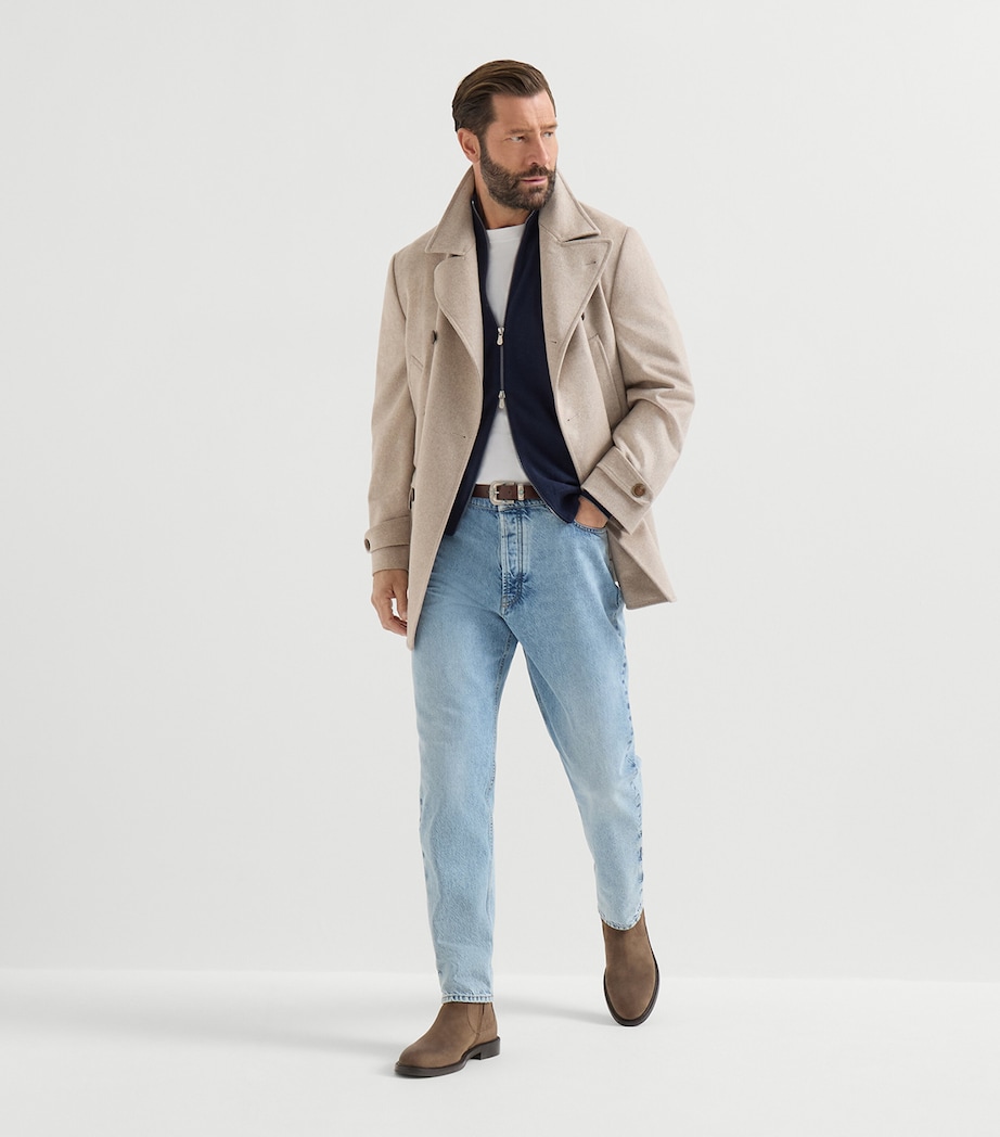 Brunello Cucinelli Mens Cashmere Zip-Up Cardigan Image 2