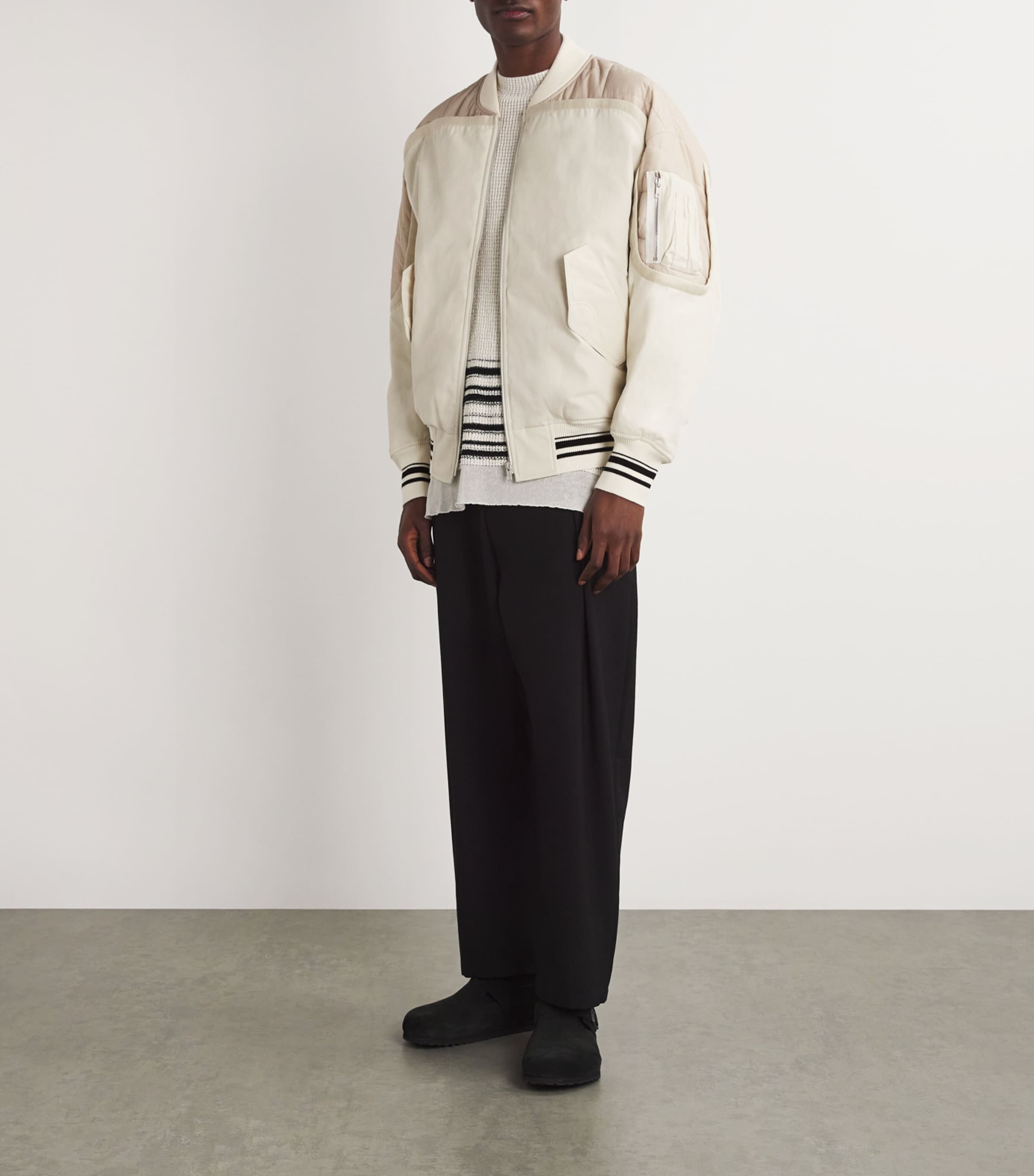 Layered Bomber Jacket 004/IVORY Image 2