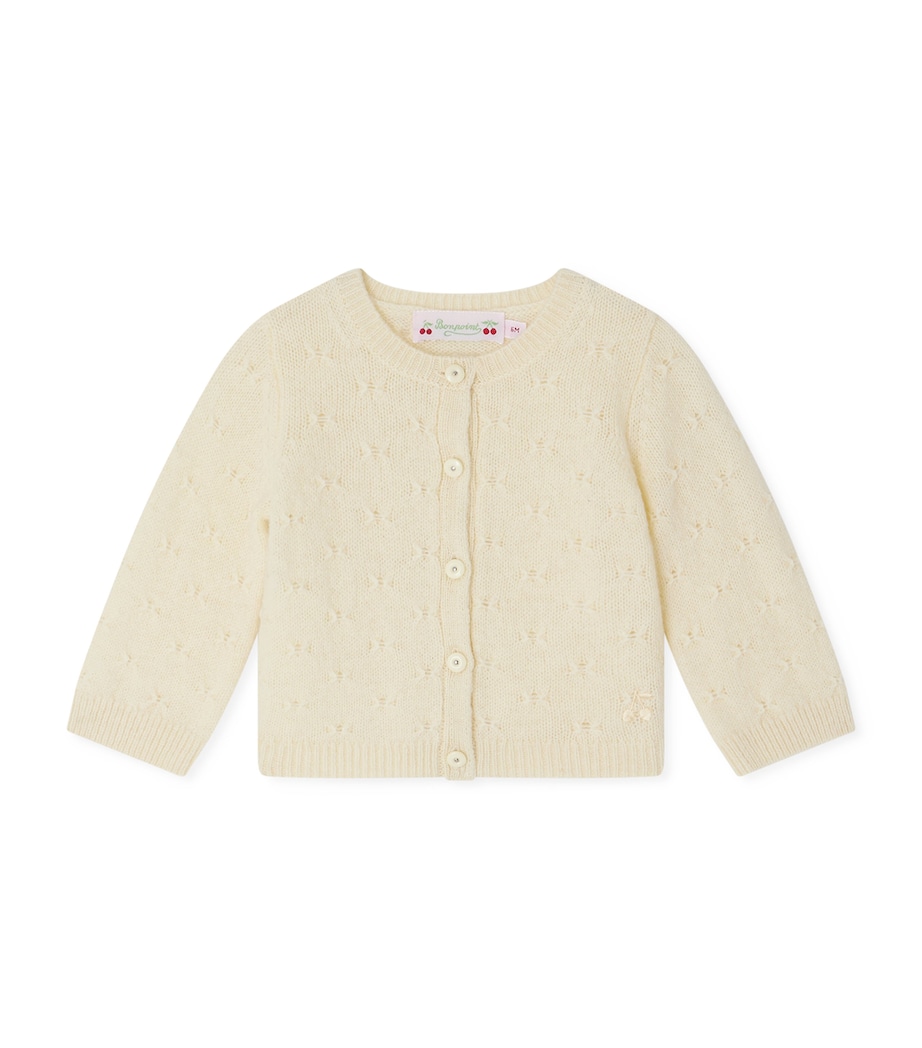 Wool Alpaca-Blend Cardigan (6-36 Months) JAUNE CLAIR Image 1