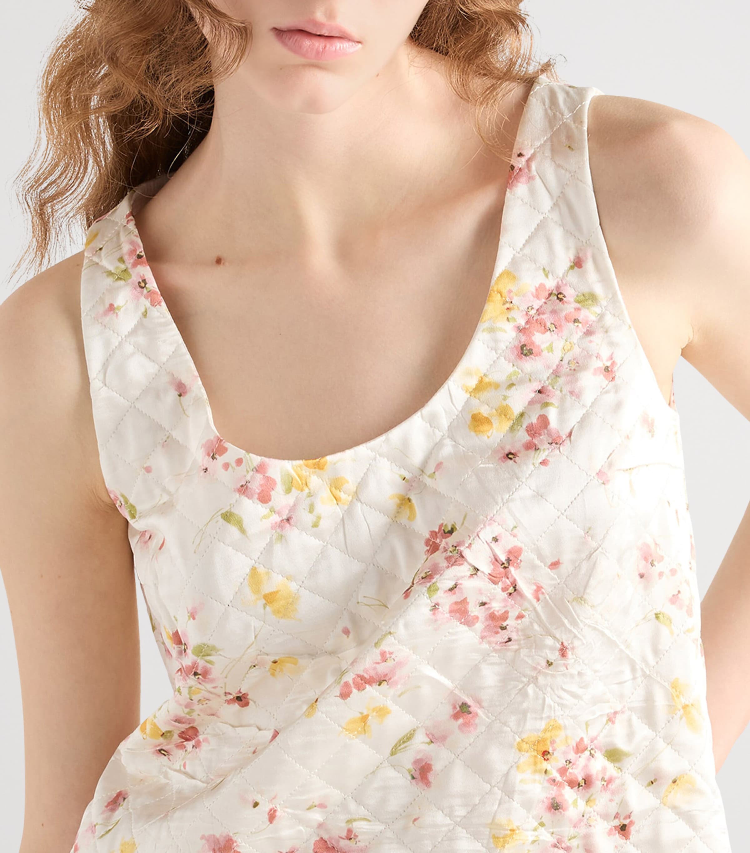 Quilted Satin Mini Dress F0638 Image 6