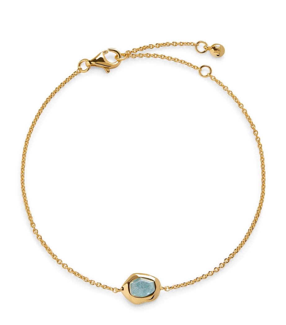 Gold Vermeil and Aquamarine Odyssey Gemstone Chain Bracelet 18K GOLD VERMEIL Image 1