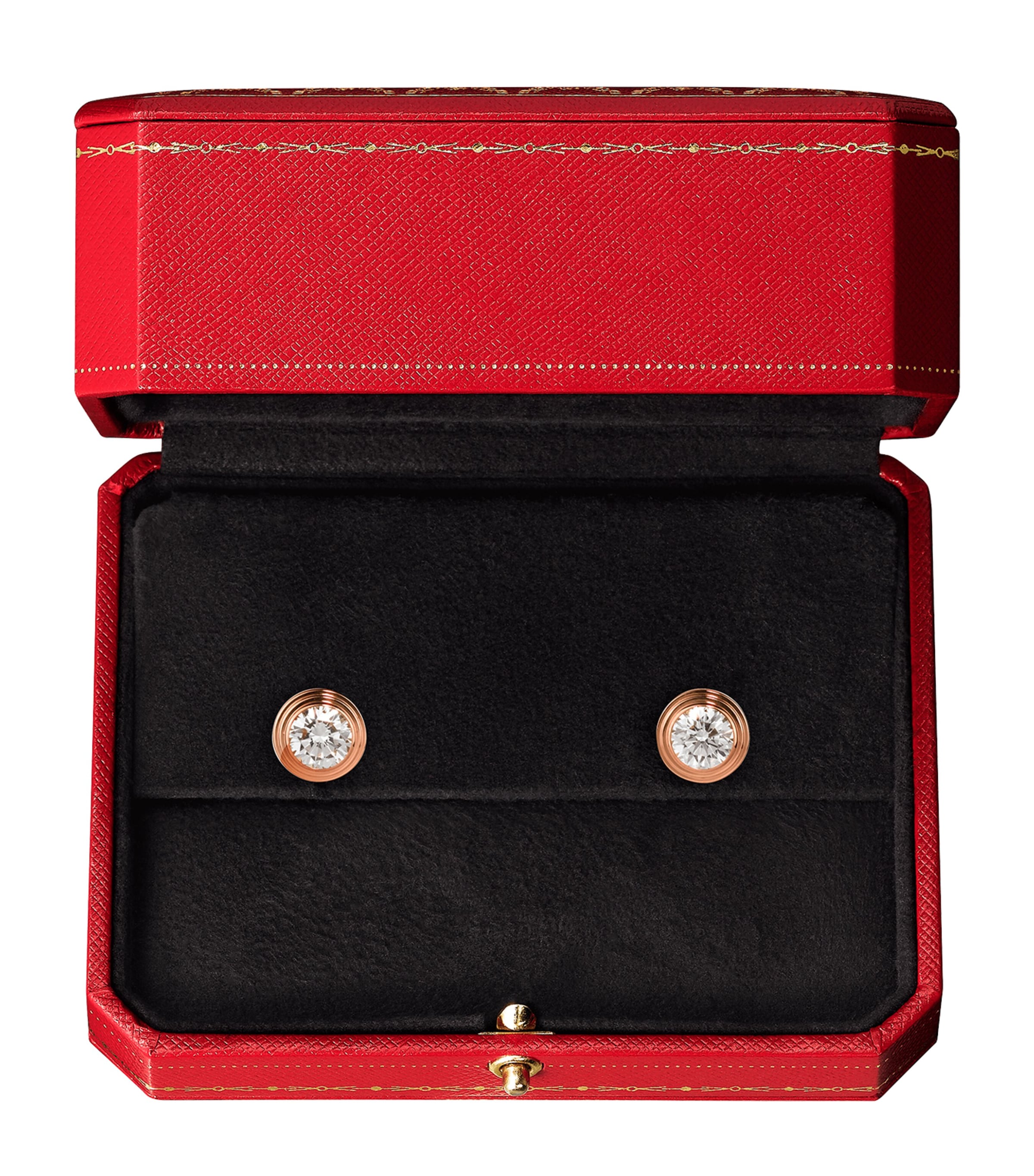 Medium Rose Gold and Diamond Cartier d'Amour Earrings ROSE GOLD Image 3