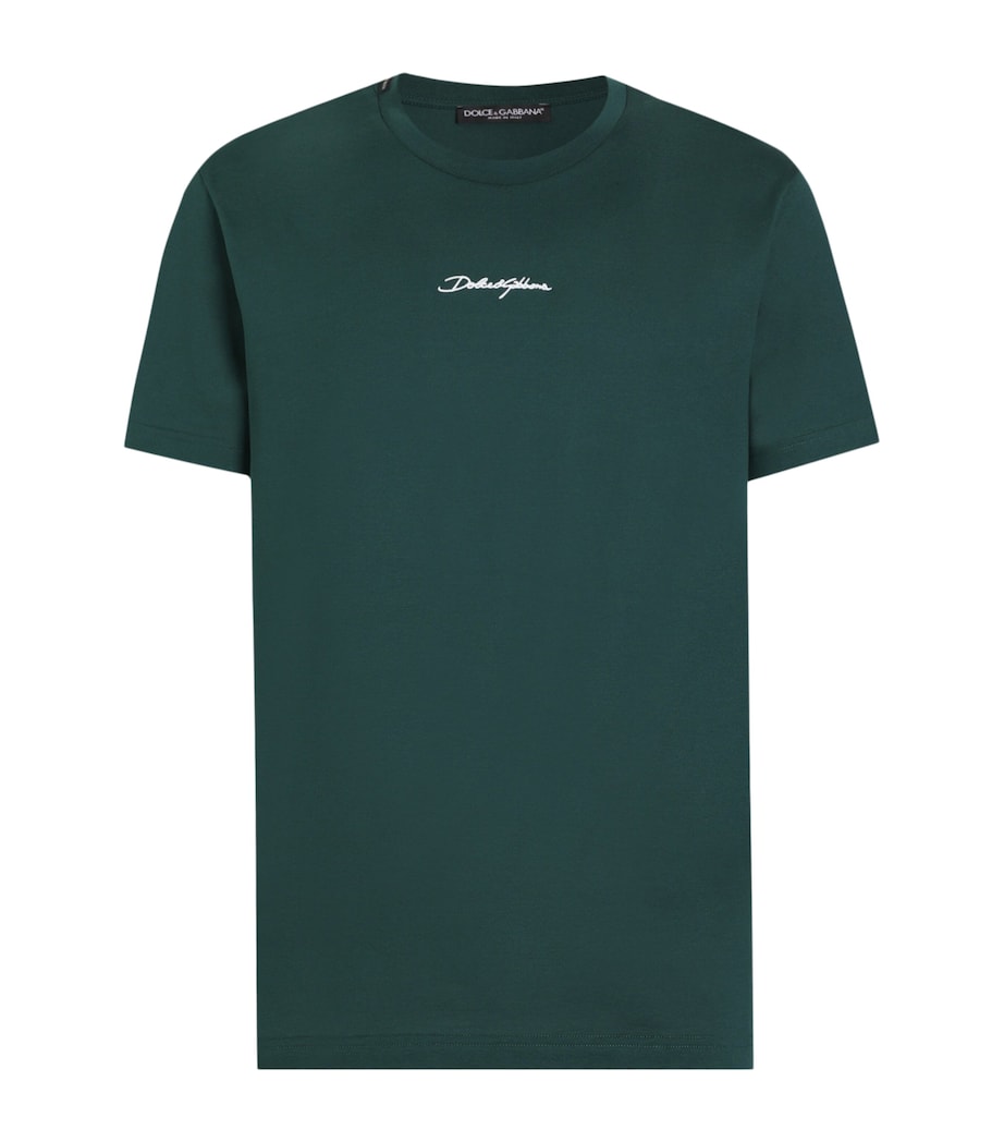 Cotton Palermo Logo T-Shirt V0018-VERY DARK Image 1