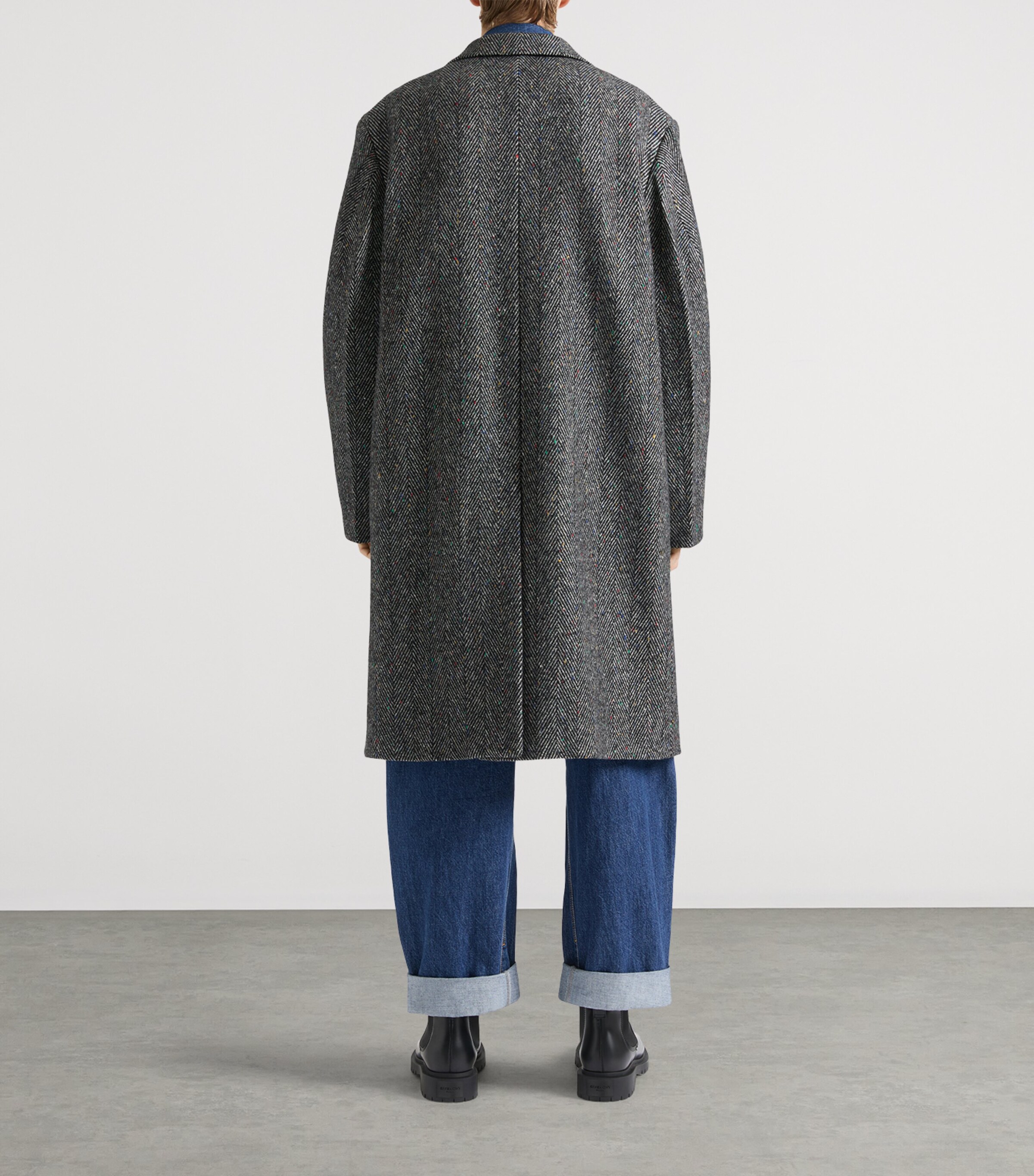 Cotton Couture Seam Coat BLACK/WHITE Image 4