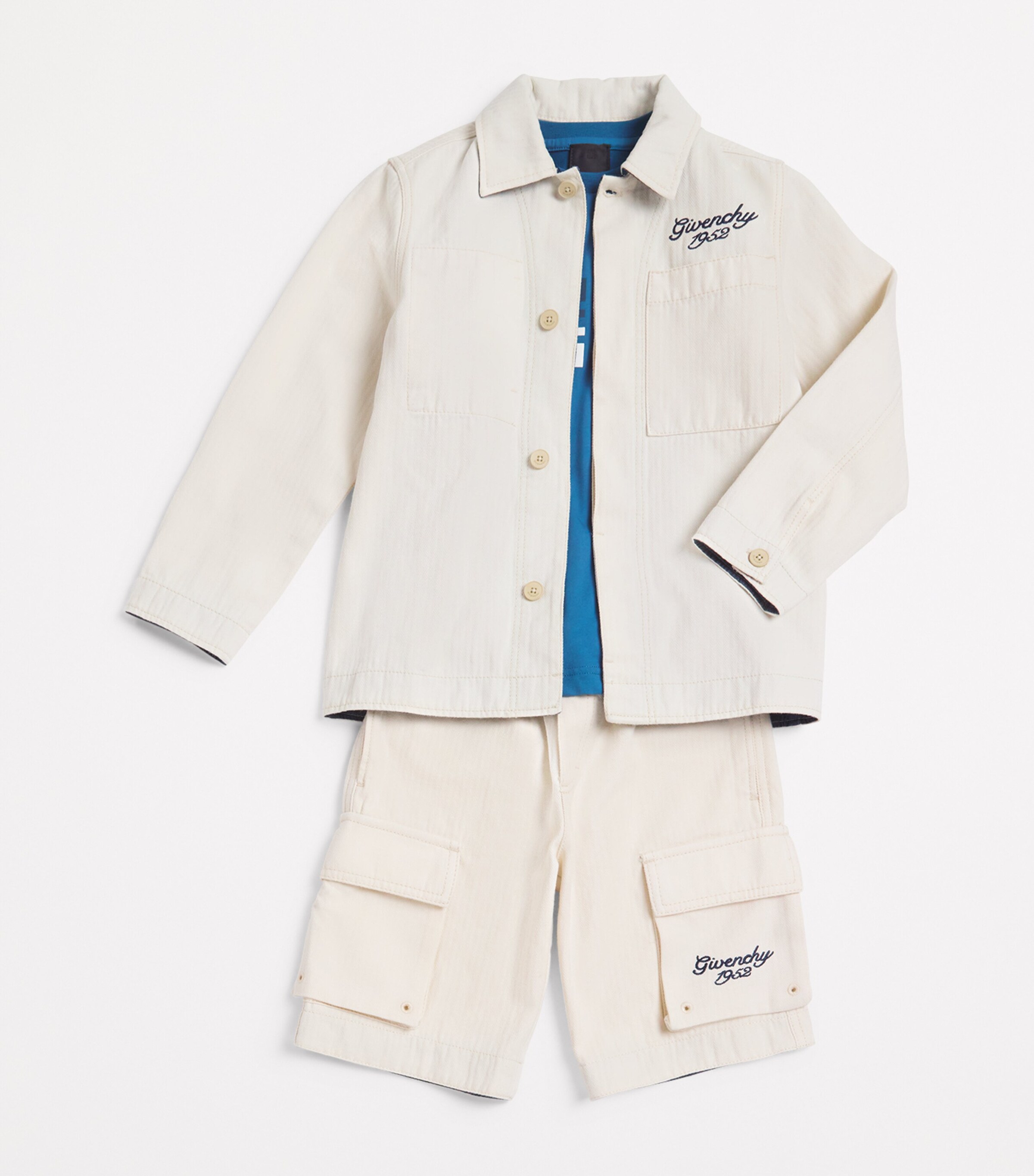 Cotton Embroidered Logo Shirt (4-12+ Years) 21K NEW BEIGE Image 3