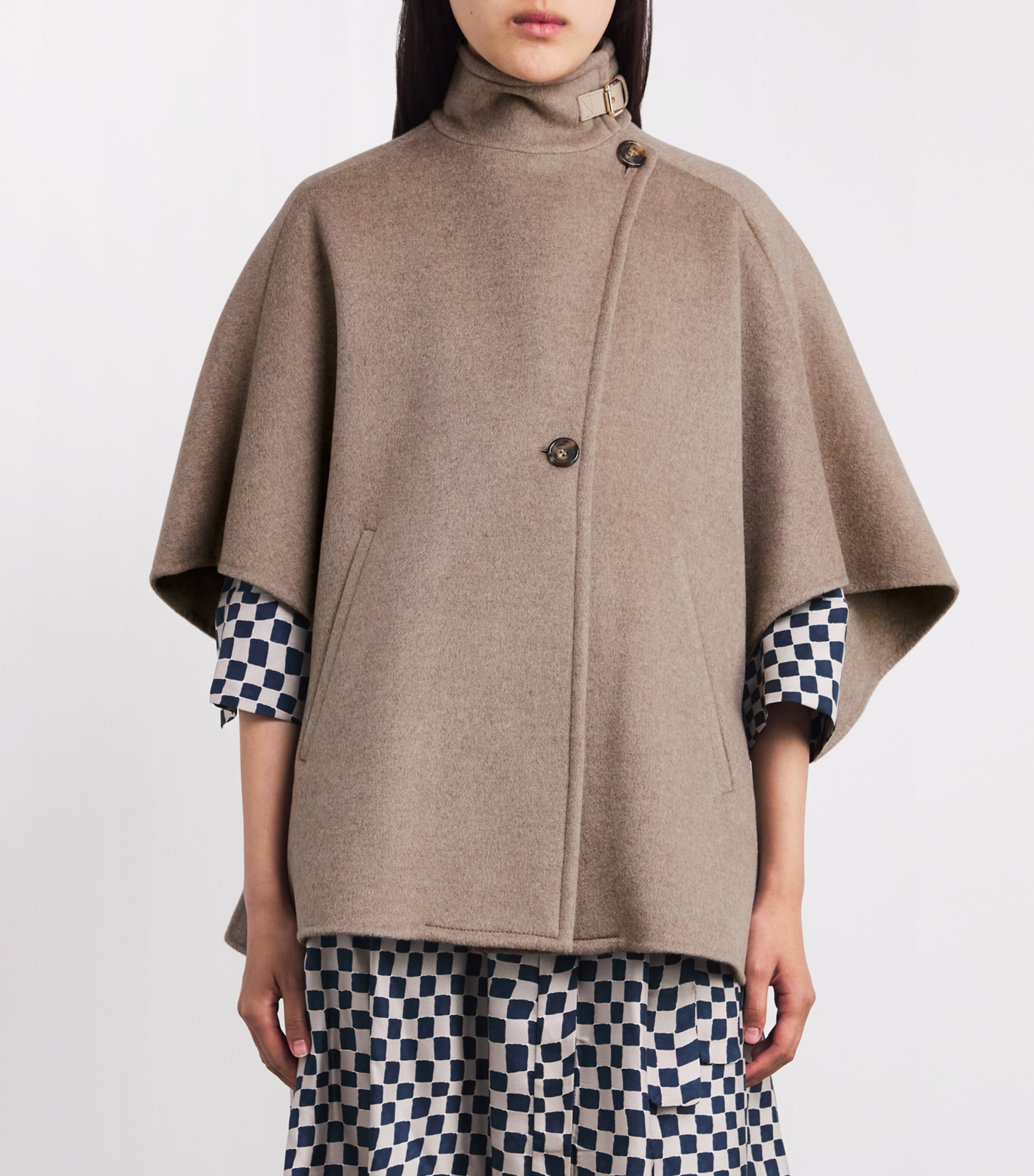 【送料&関税込】Max Mara Segnale Cashmere Cape-coat Oversized cashmere cape, beige | 