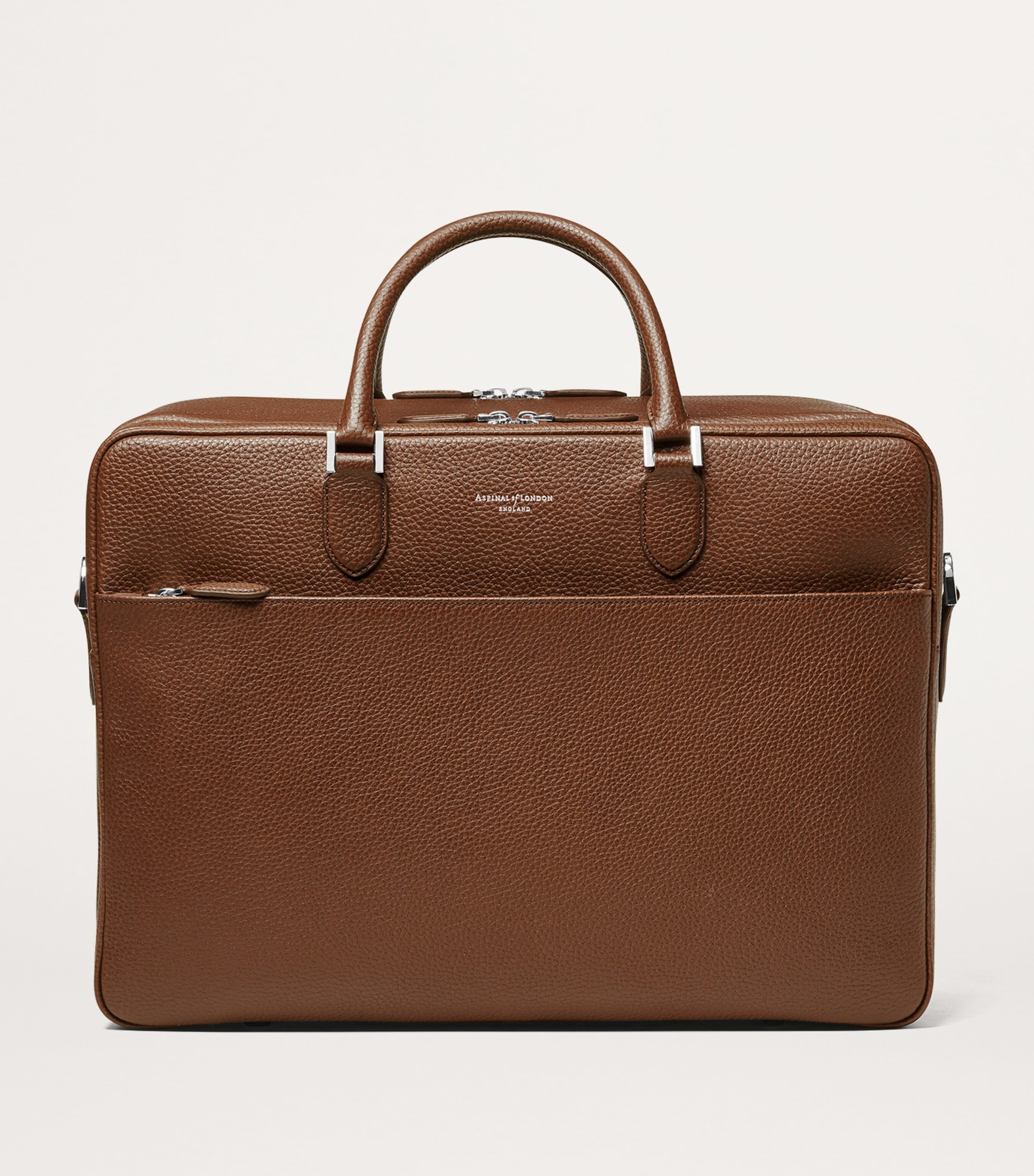 Leather 48 Hour Mount Street Travel Bag TOBACCO Image 2