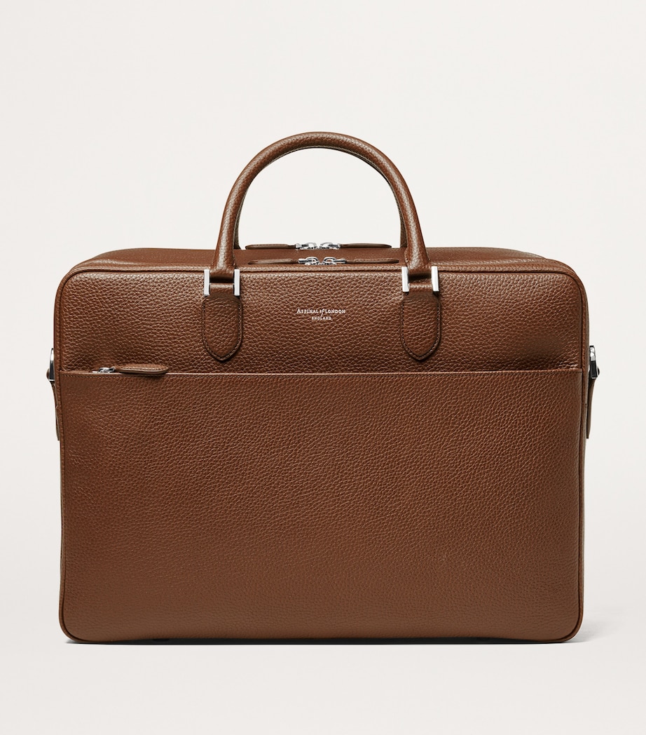 Leather 48 Hour Mount Street Travel Bag TOBACCO Image 2