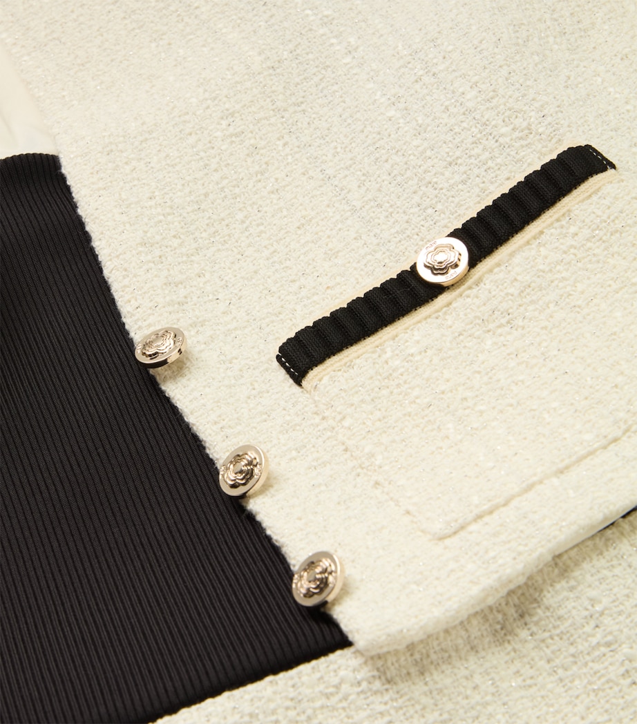 Tweed-Effect Jacket and Mini Dress Set ECRU Image 2