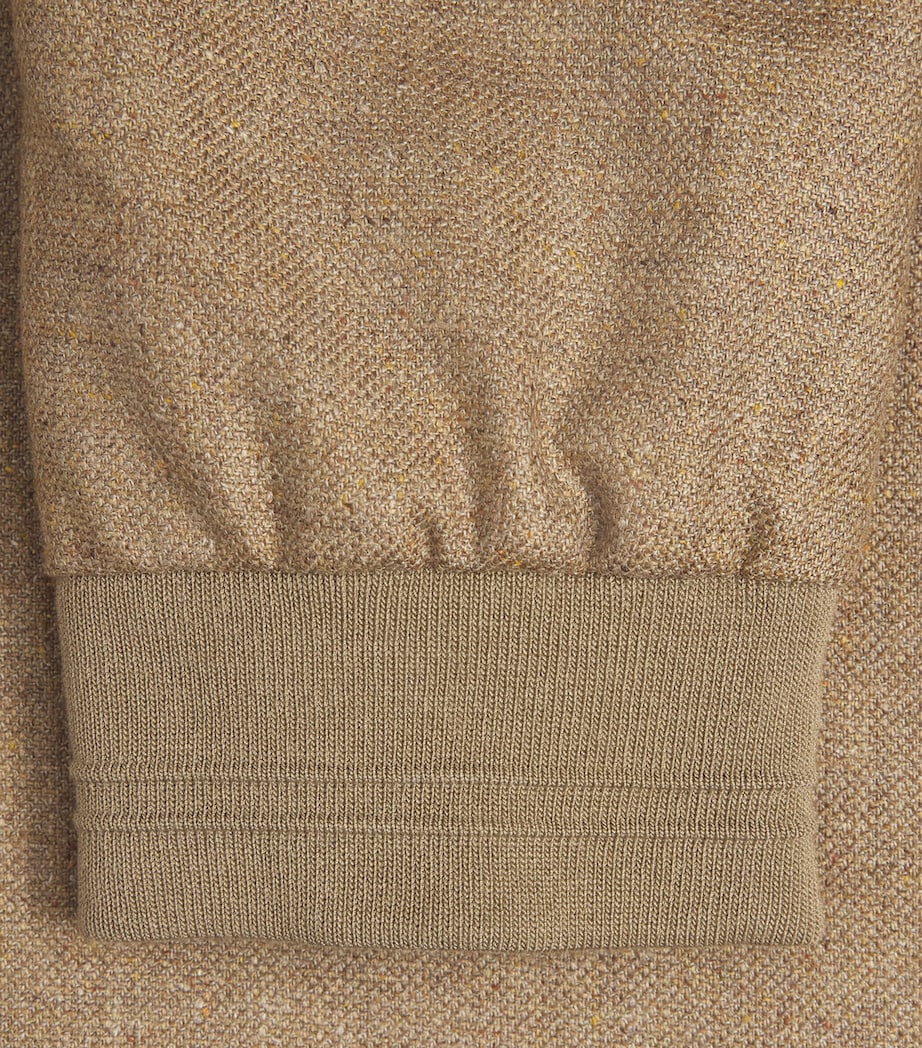 Silk-Virgin Wool Bomber Jacket 035 NATURAL / BEIGE Image 5