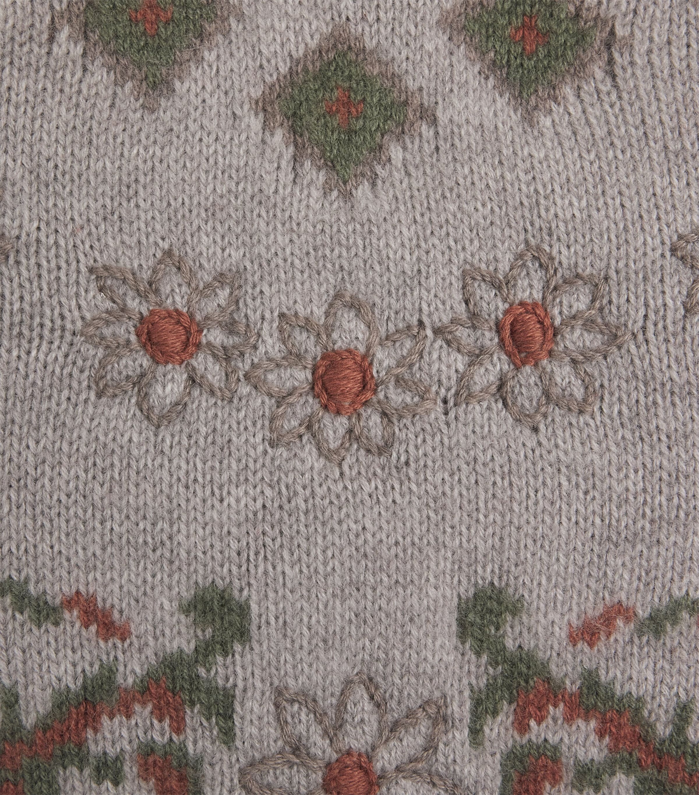 Colombo Womens Kid Cashmere Patterned Sweater Edelweis Image 6
