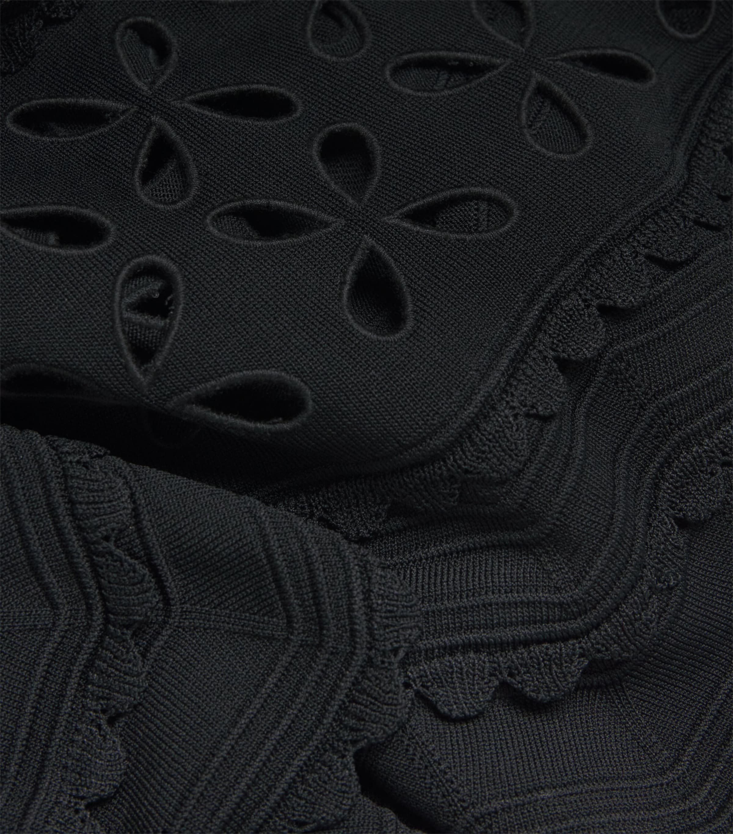 Ulla Johnson Womens Eyelet-Knit Annisa Midi Skirt Noir Image 6