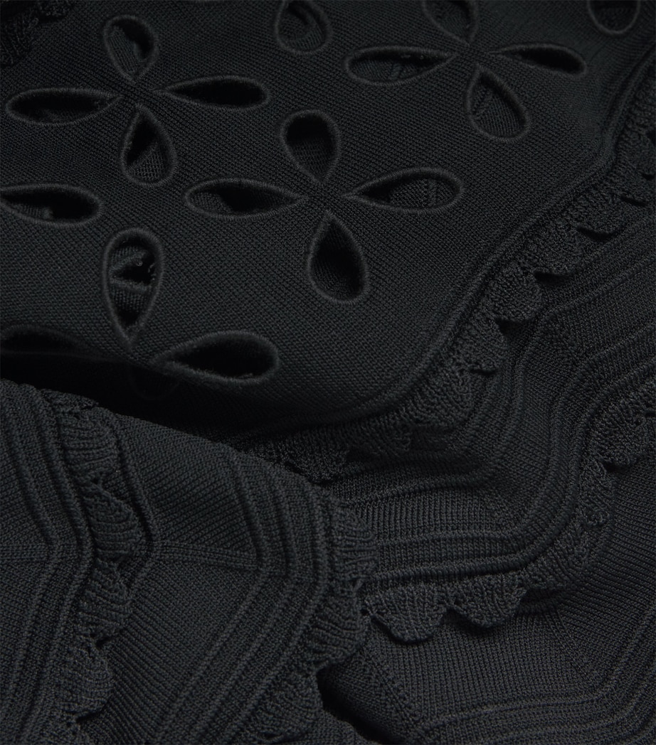Ulla Johnson Womens Eyelet-Knit Annisa Midi Skirt Noir Image 6
