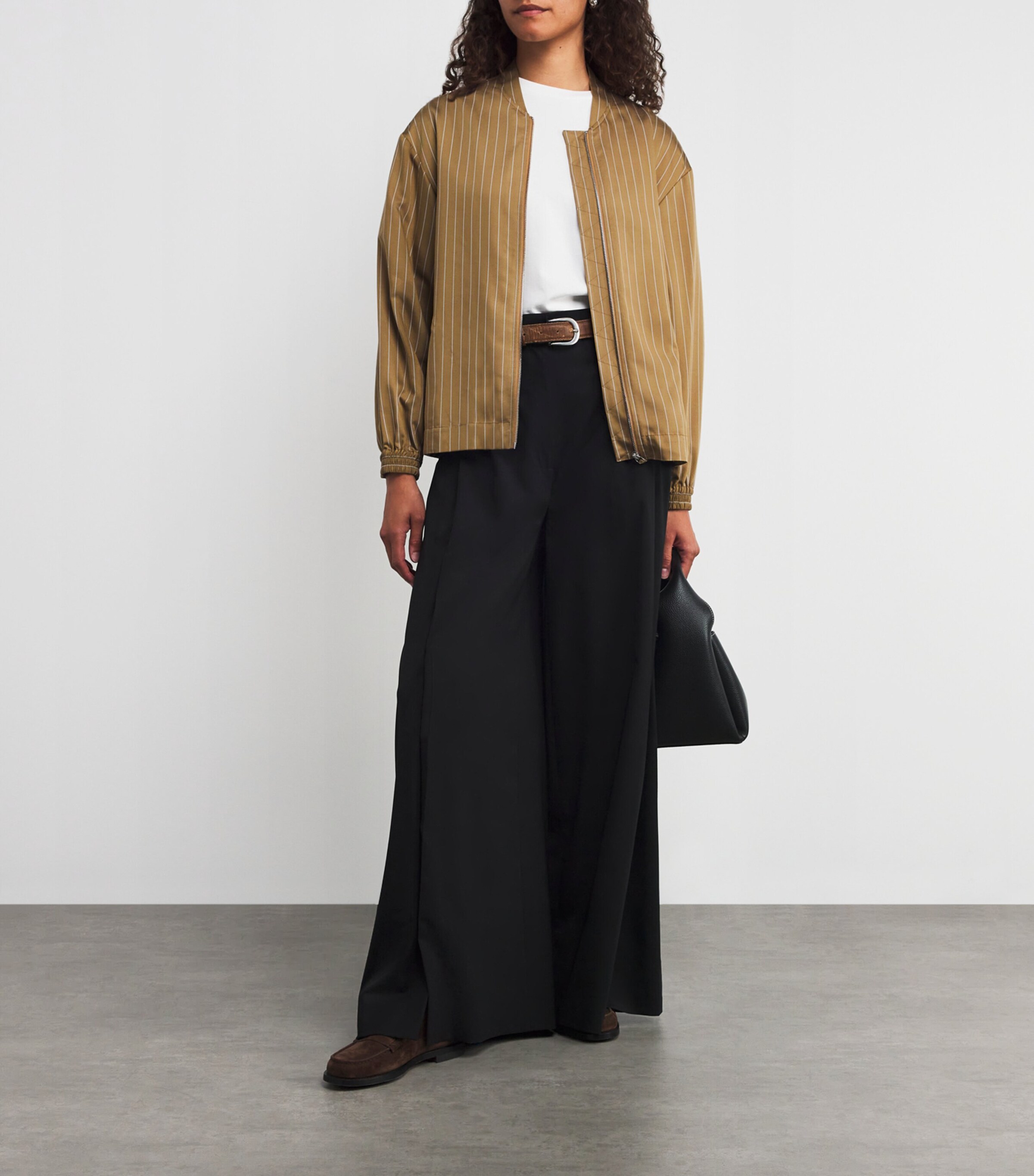 Stripe Bomber Jacket OCHRE Image 2