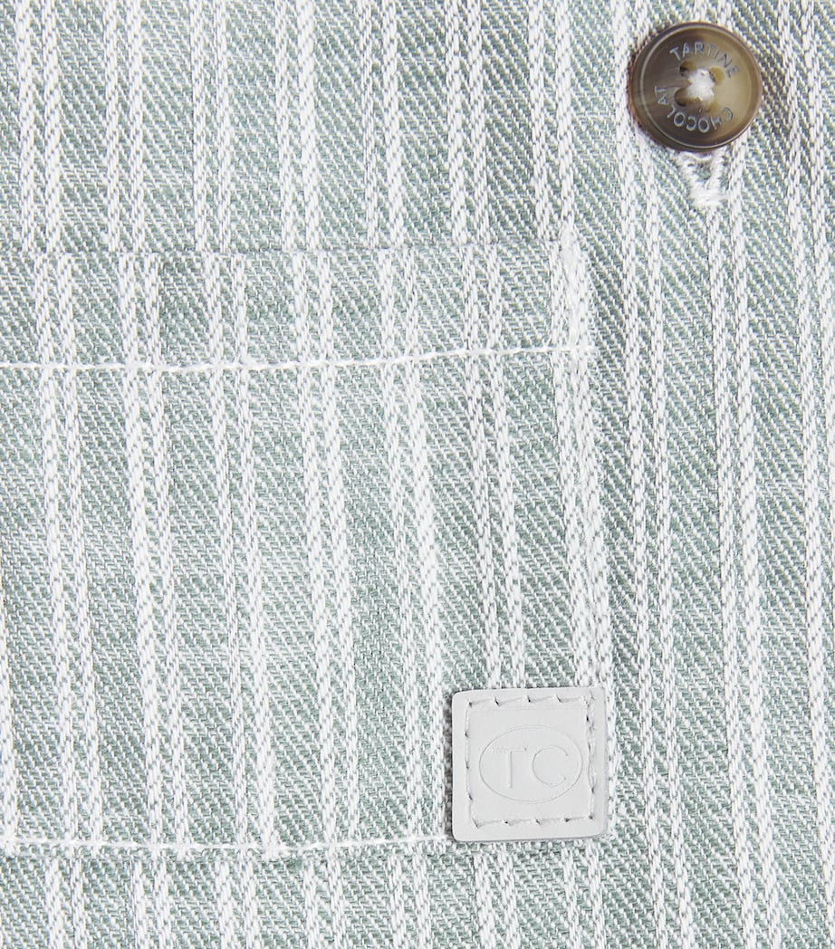 Cotton Stripe Dungarees (3-36 Months) 56KAKI Image 3