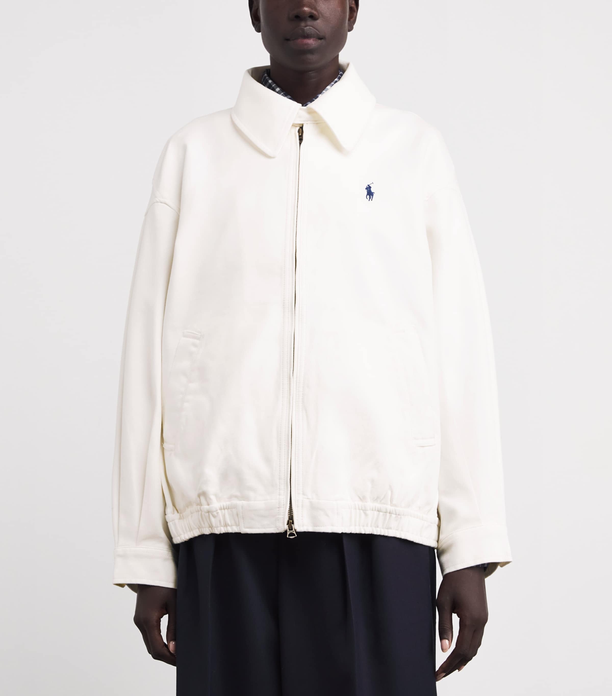 Twill Polo Pony Bomber Jacket TROPHY CREAM Image 3