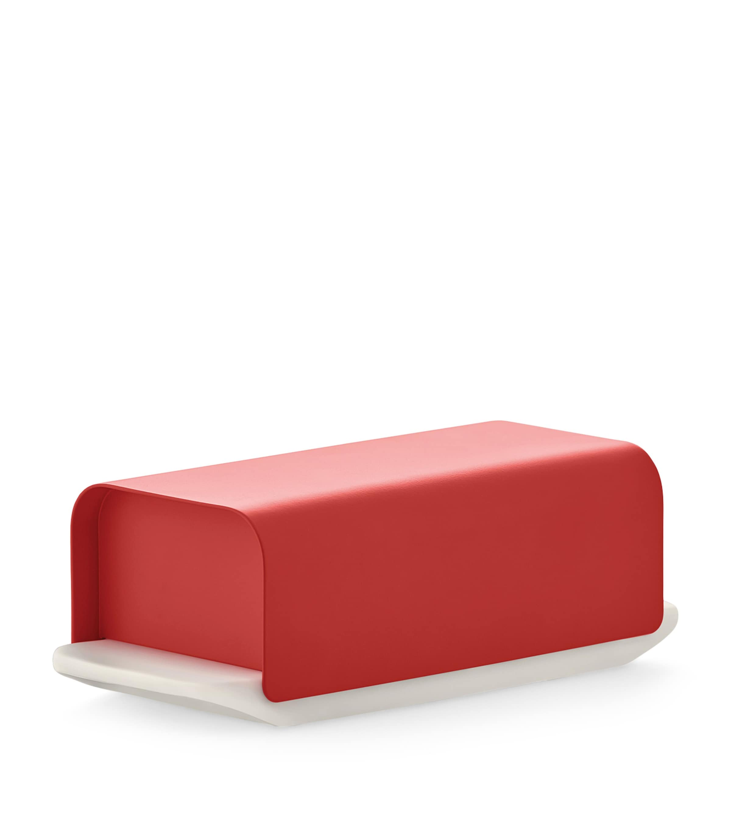 Alessi Mattina Butter Dish In Red