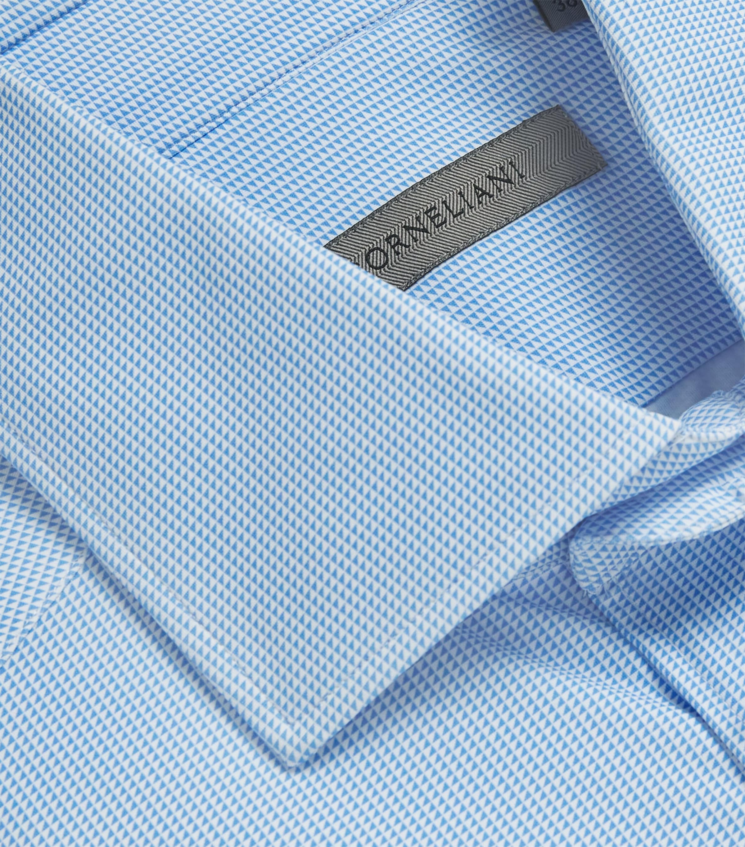 Patterned Formal Shirt 004 BLUE Image 5