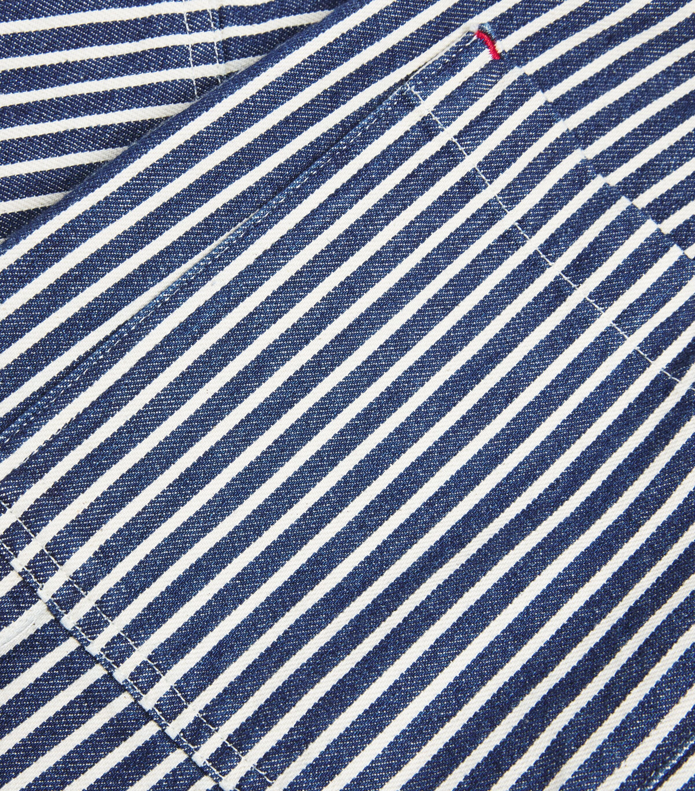 A.P.C. Mens Cotton Stripe Carpenter Jeans Tic Blue/white Image 5