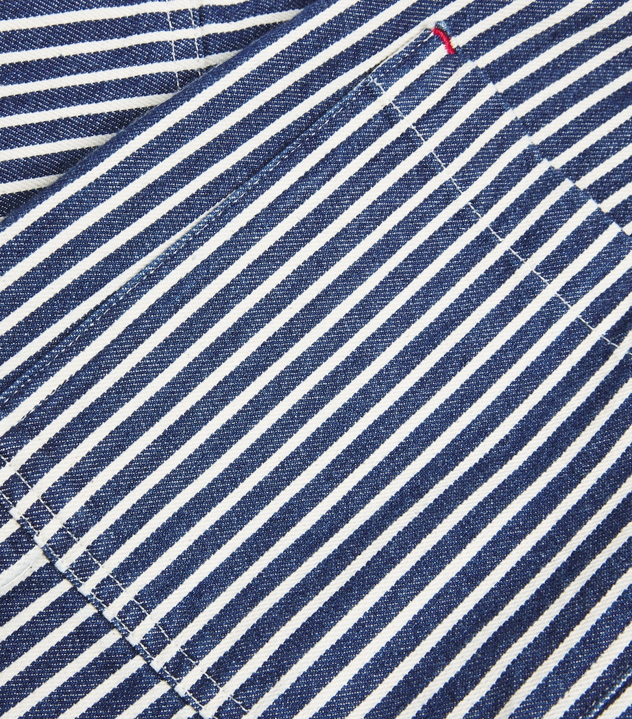 A.P.C. Mens Cotton Stripe Carpenter Jeans Tic Blue/white Image 5