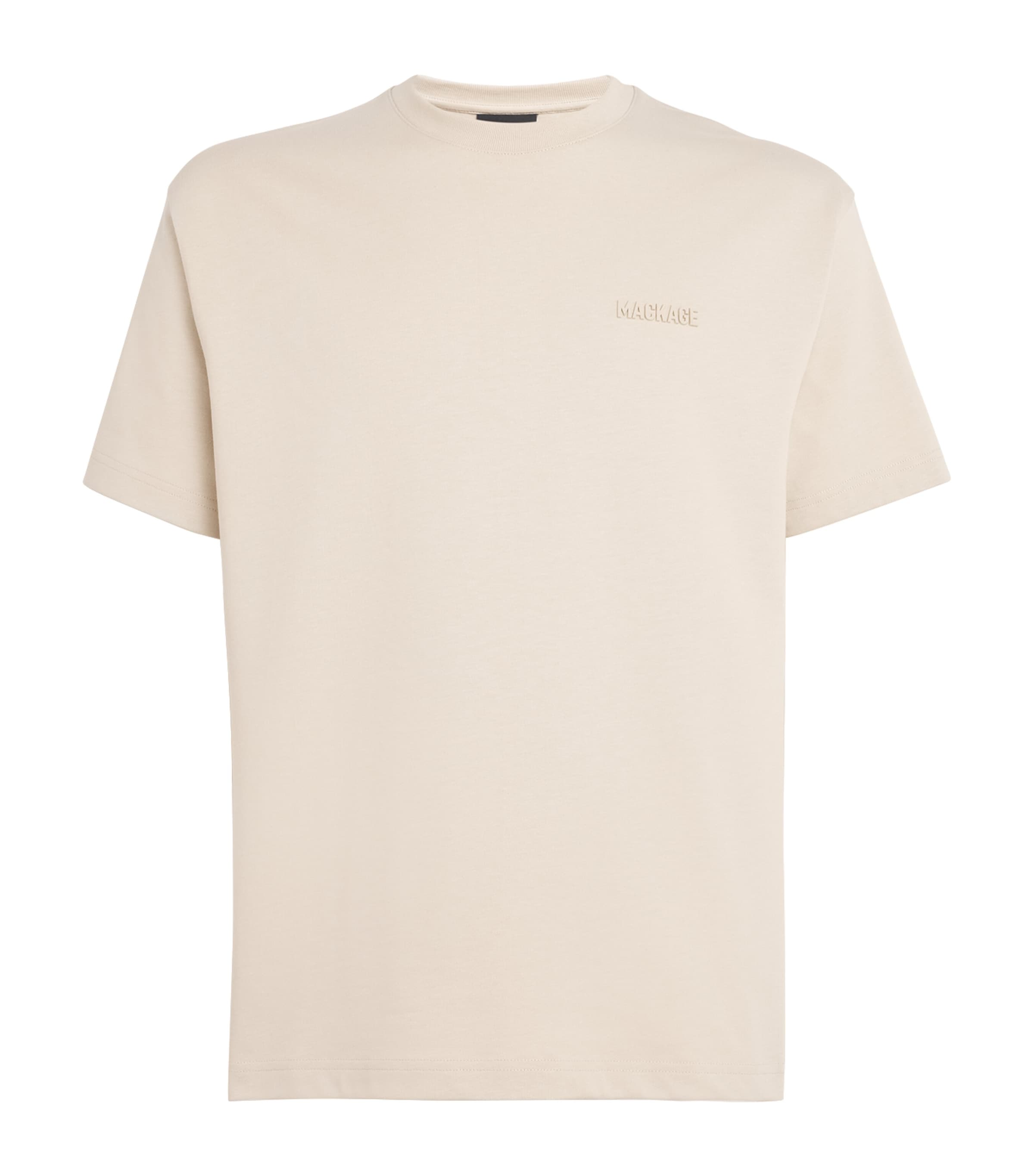 Mackage Organic Cotton Tonal Logo T-shirt In Neutral