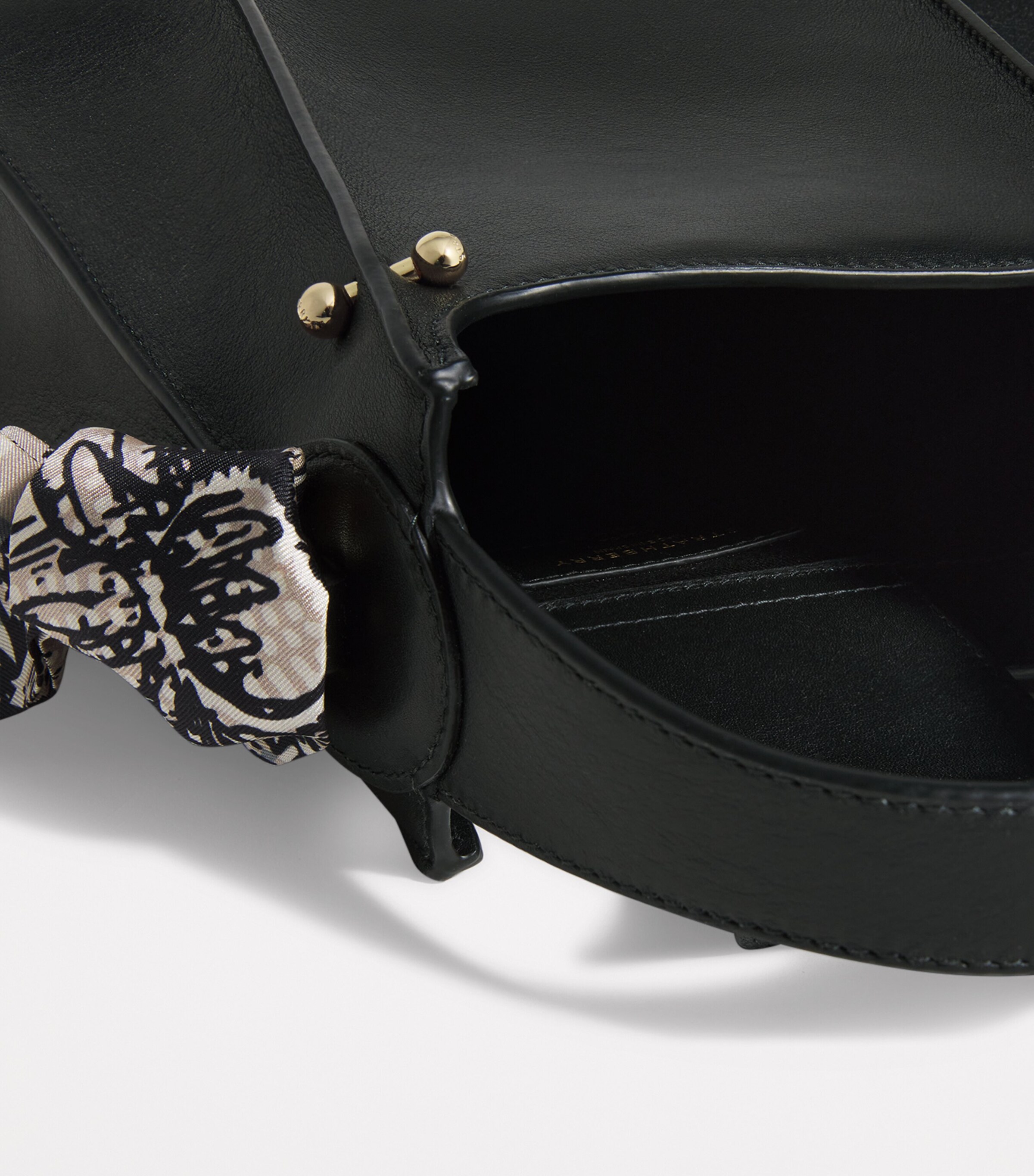 Strathberry Leather Arkshell Top-Handle Bag Black Image 6