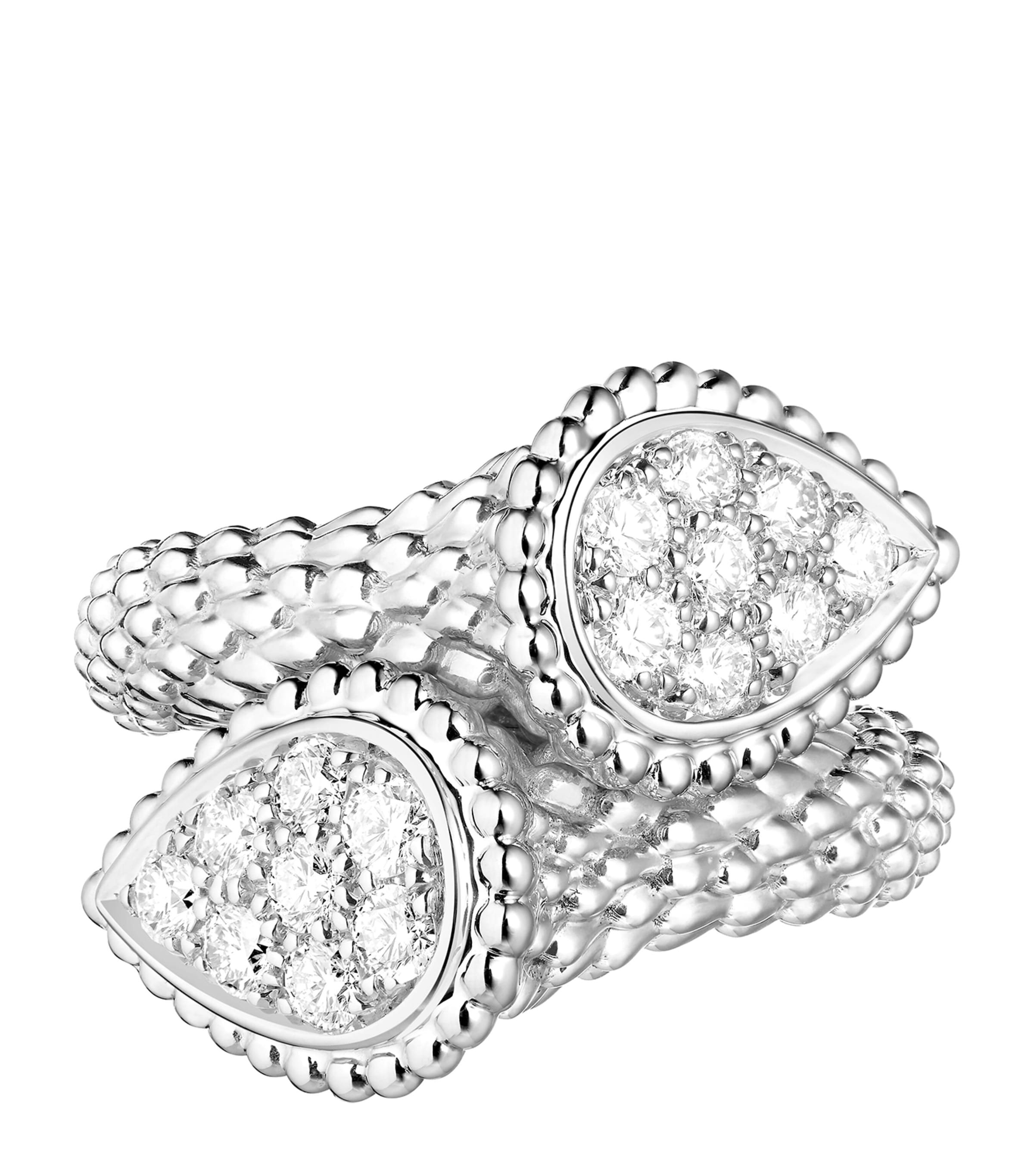 White Gold and Diamond Serpent Bohème Toi et Moi Ring WHITE GOLD Image 3