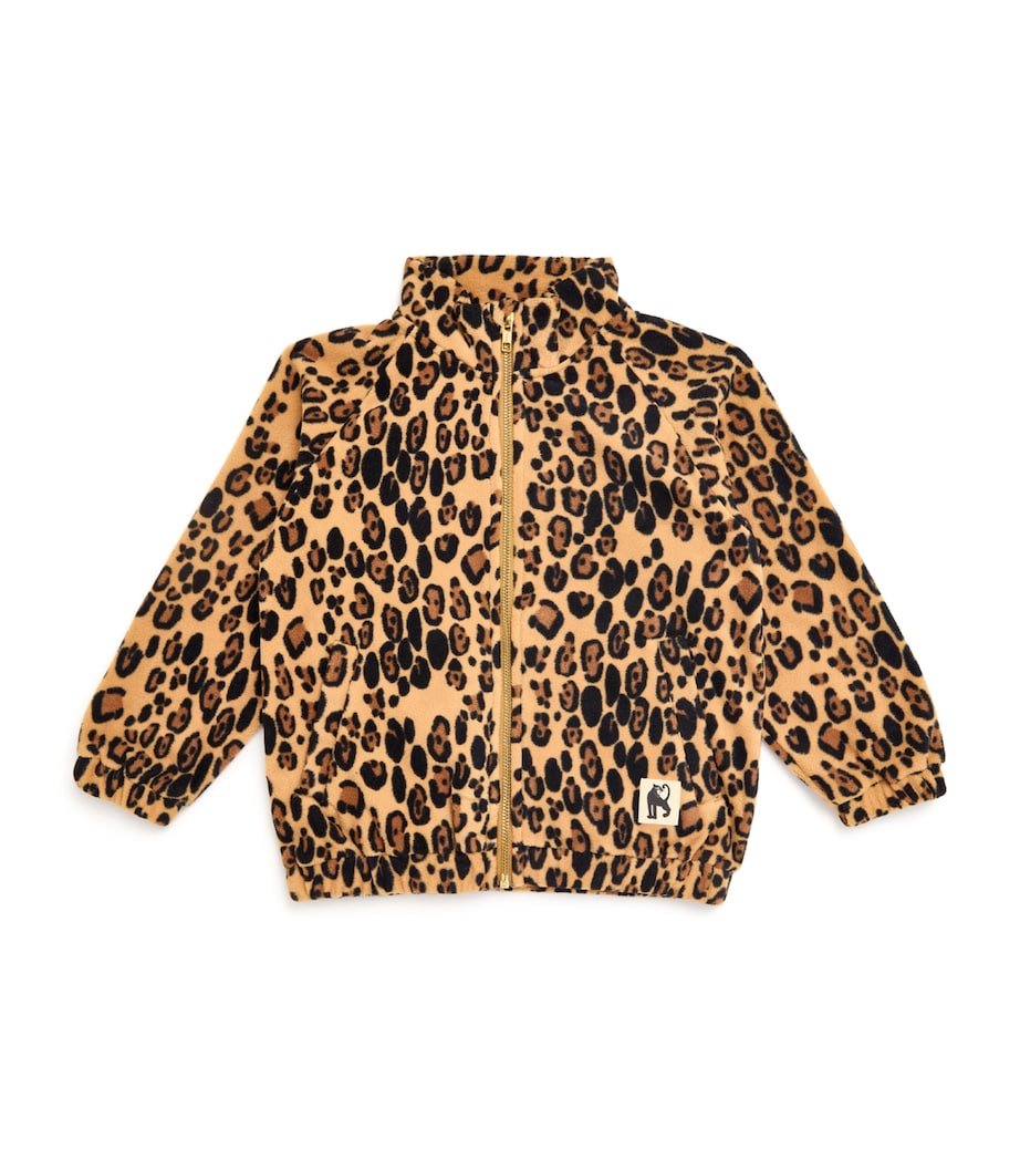 Fleece Leopard Print Jacket (3-11 Years) BEIGE Image 1