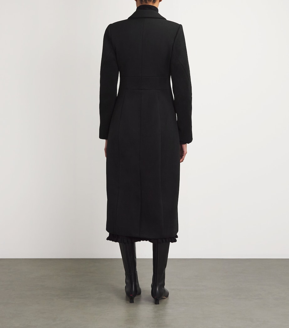 Wool-Blend Queens Coat BLACK Image 4