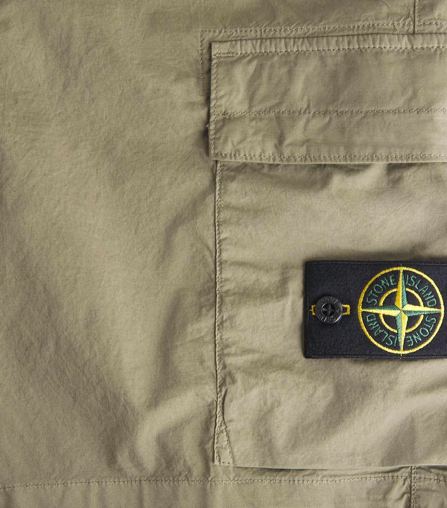 Cotton-Blend Logo Cargo Shorts V005G Image 5