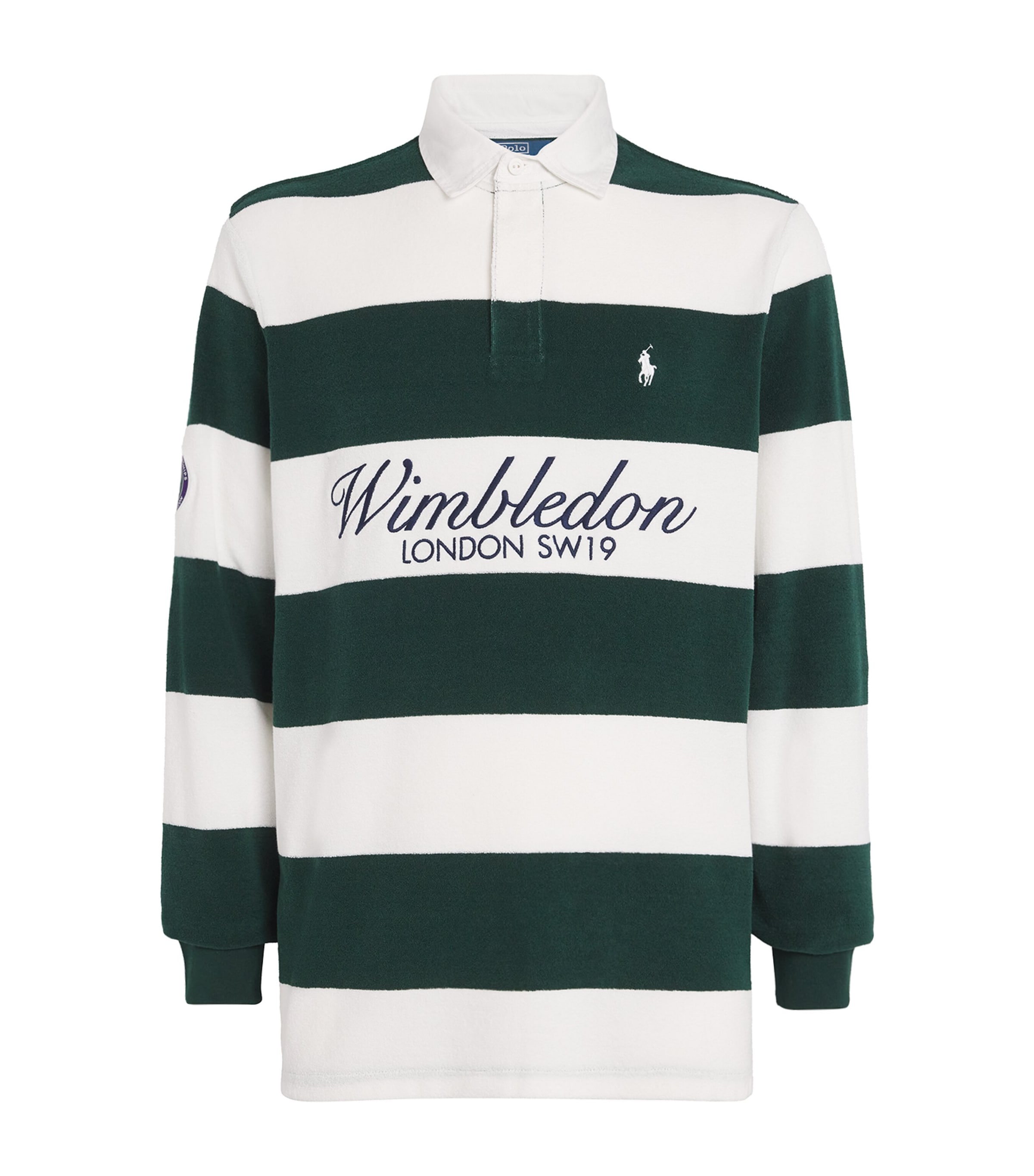 ウェア Polo Ralph Lauren rugby shirt RLX Ralph Lauren x Wimbledon Fleece Rugby Shirt | Harrods US