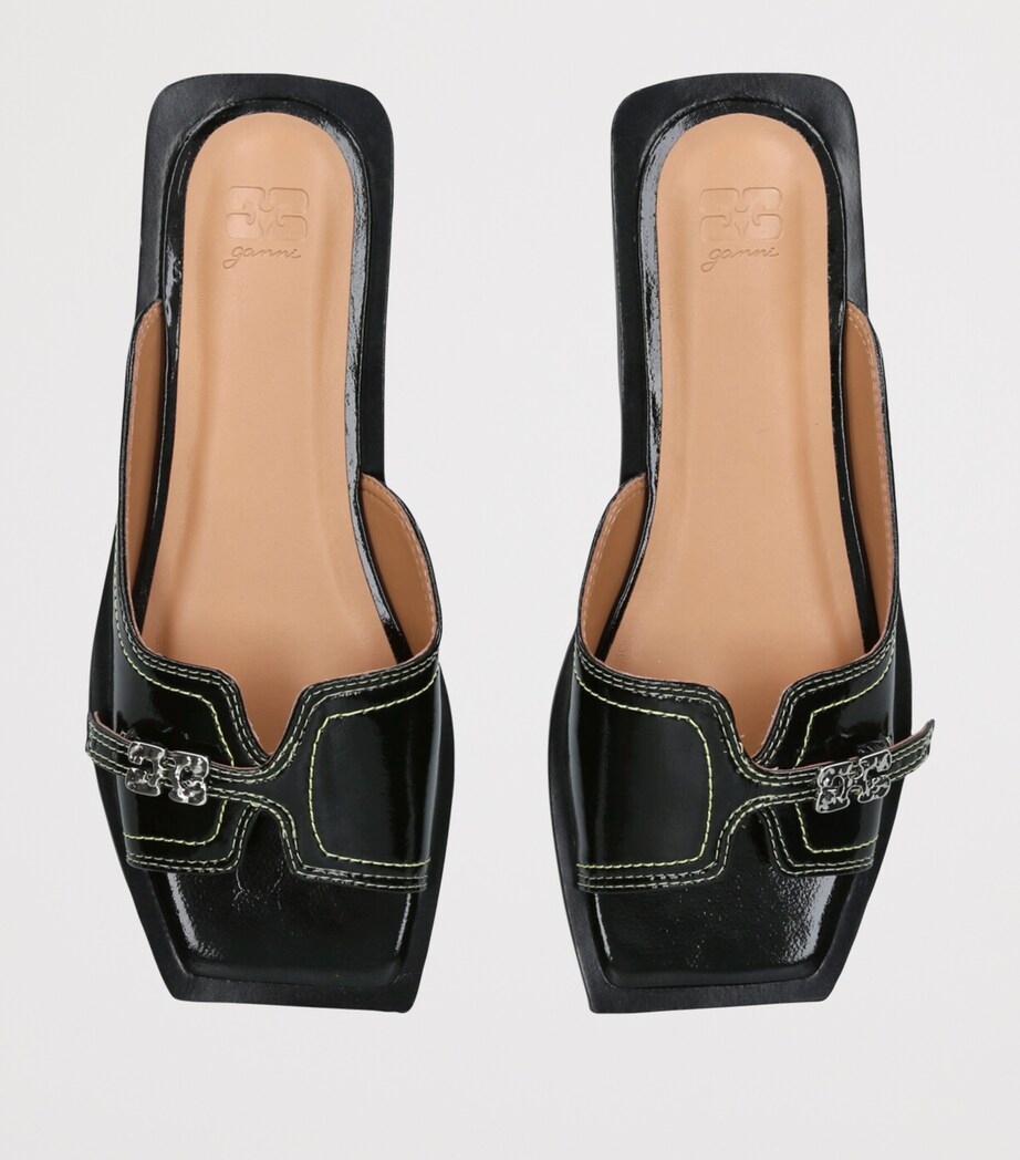 Patent Butterfly Flat Sandals BLACK Image 4