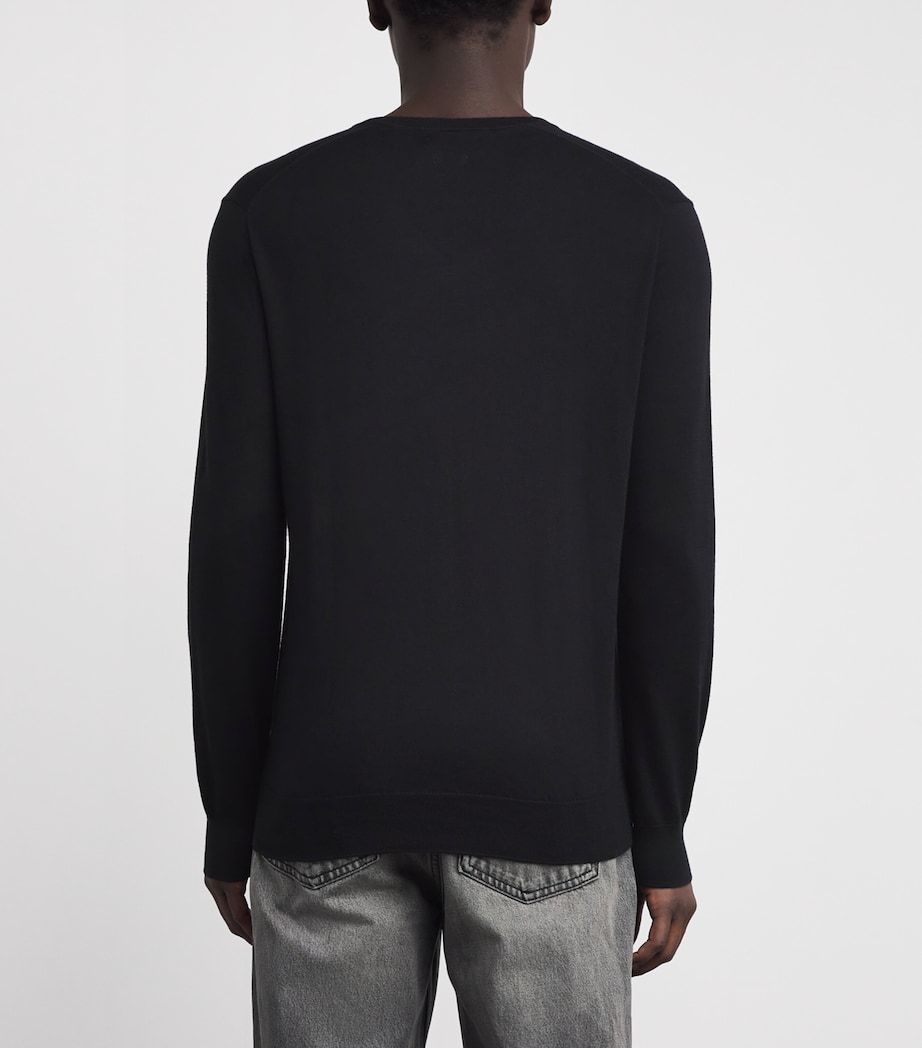 Polo Ralph Lauren Mens Cotton Polo Pony Sweater Polo Black Image 4