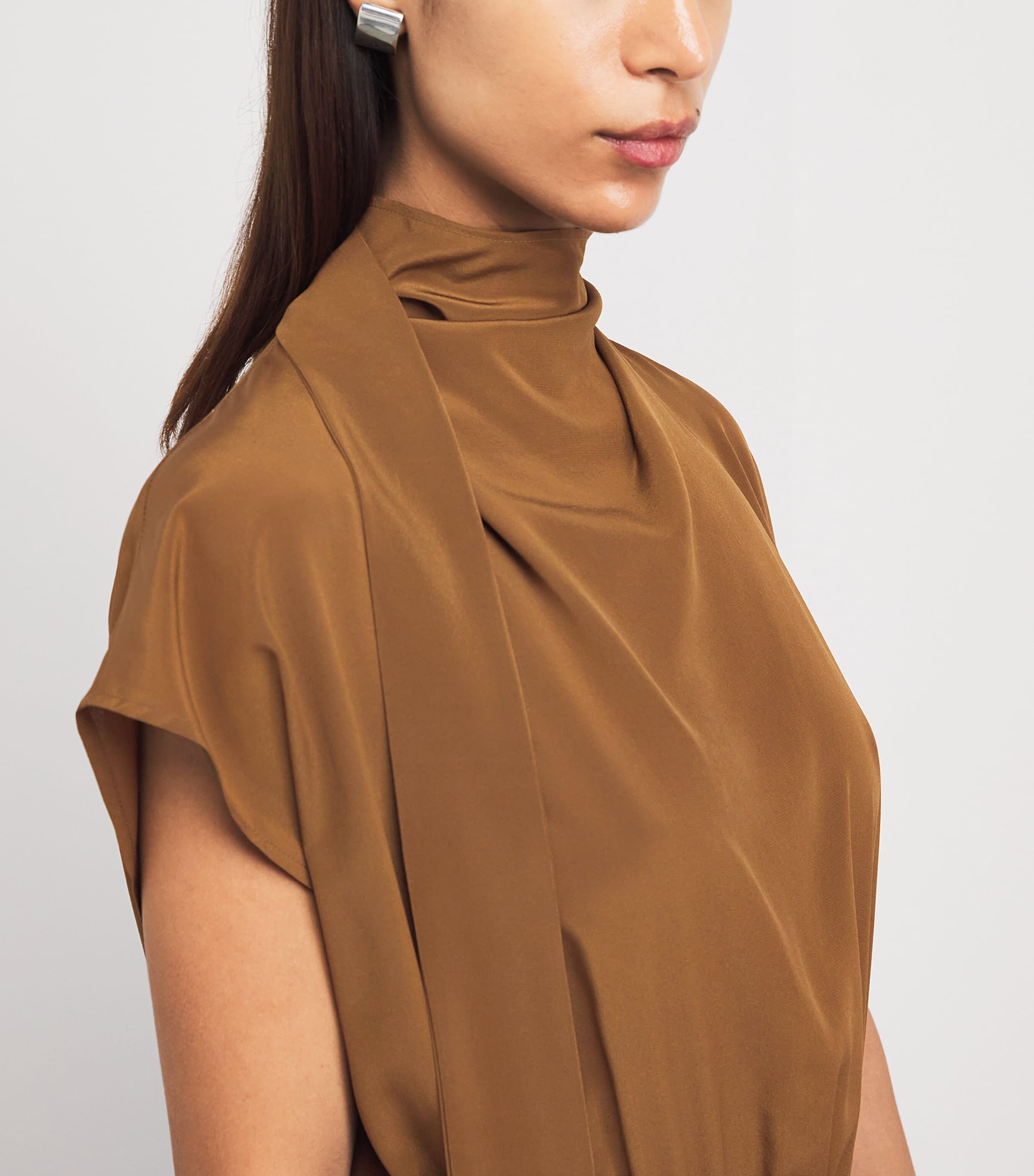 Silk Illi Maxi Dress OLIVE Image 5