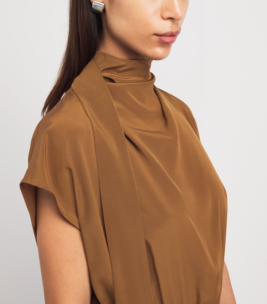 Silk Illi Maxi Dress OLIVE Image 5