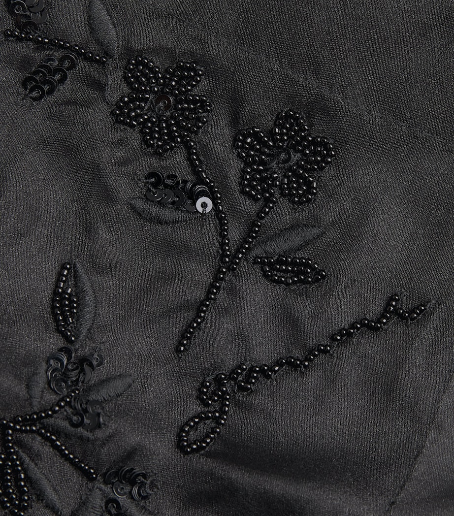 Embellished Organza Shirt 099 BLACK Image 5