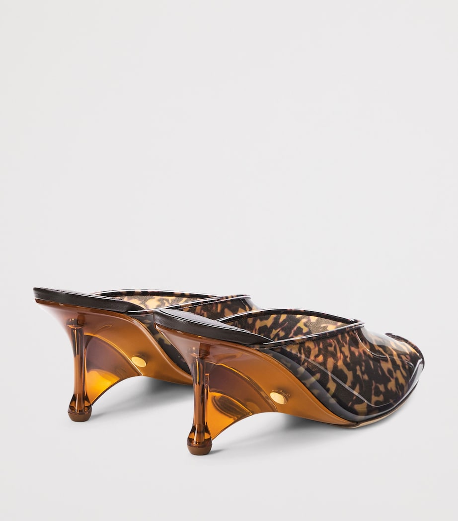 Jimmy Choo Glace 80 Heeled Mules Amber Mix/brown Mix Image 3