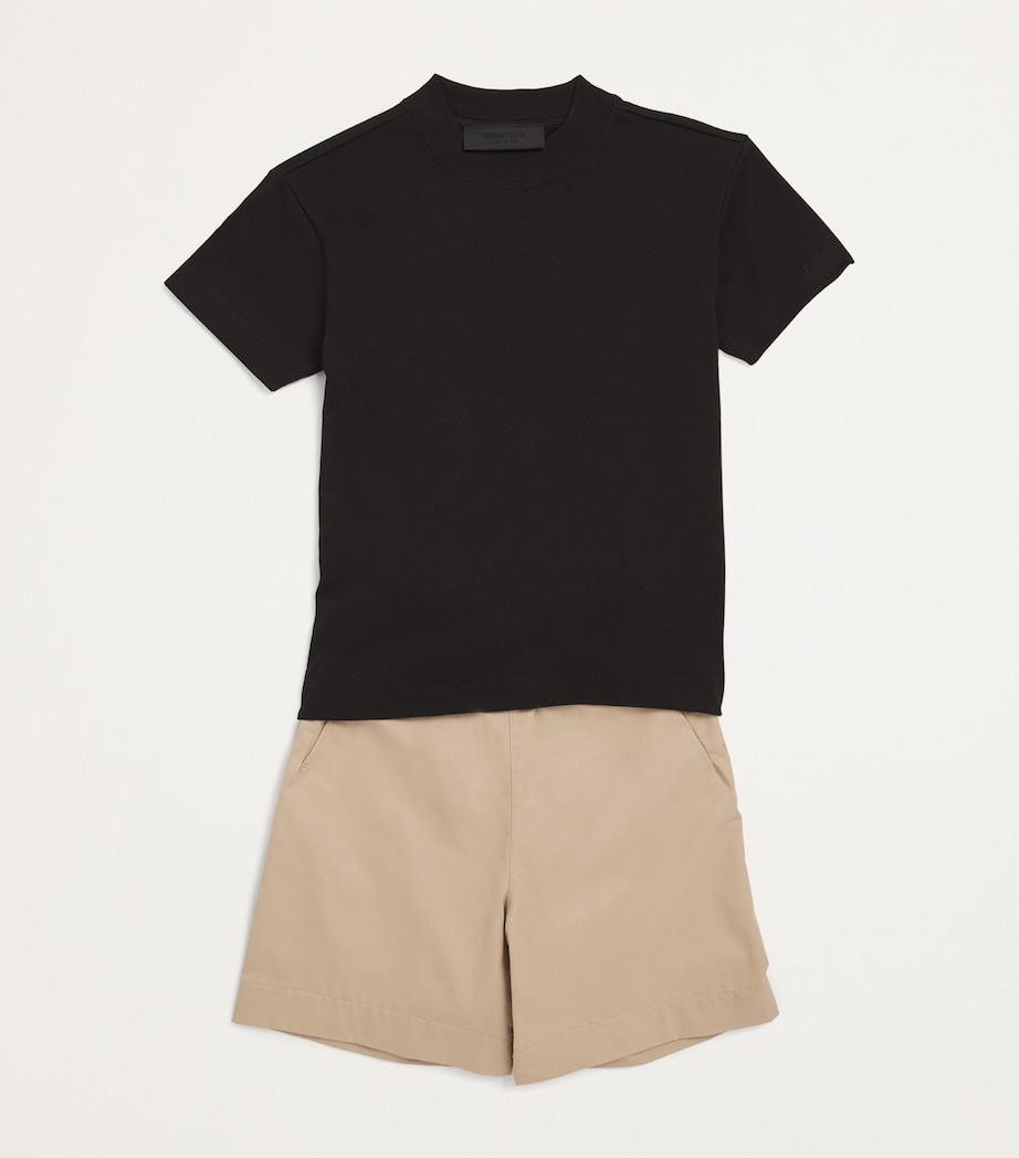 Cotton-Blend Logo T-Shirt (2-16 Years) 001 BLACK Image 3