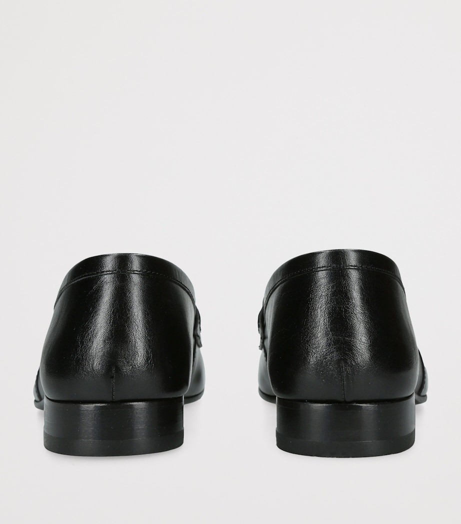 DRIES VAN NOTEN Leather Penny Loafers Black Image 4