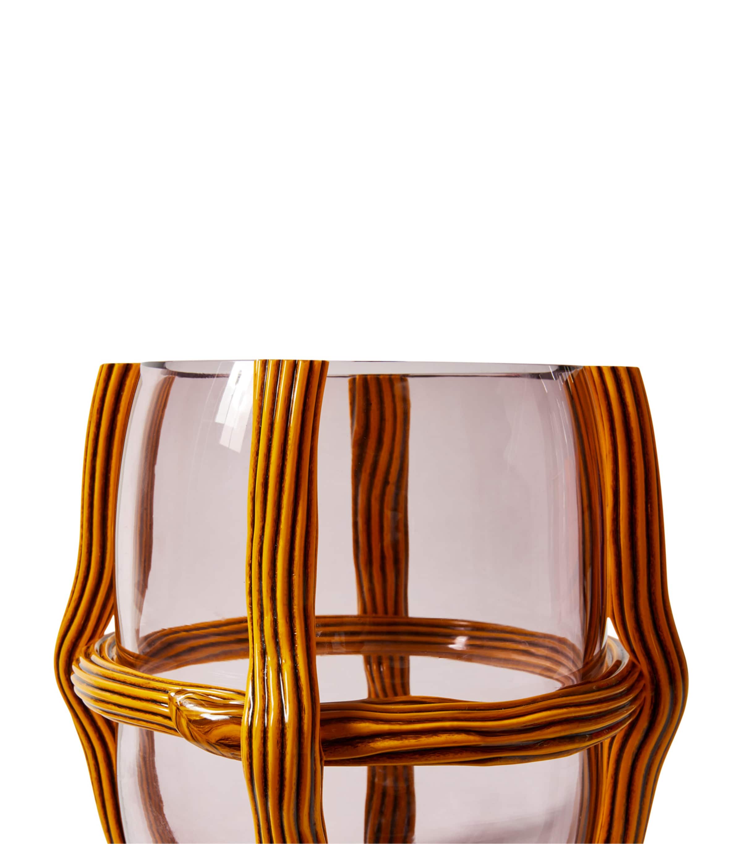 Murano Glass Sestiere Vase (26cm) AMETIST/YELLOW Image 2